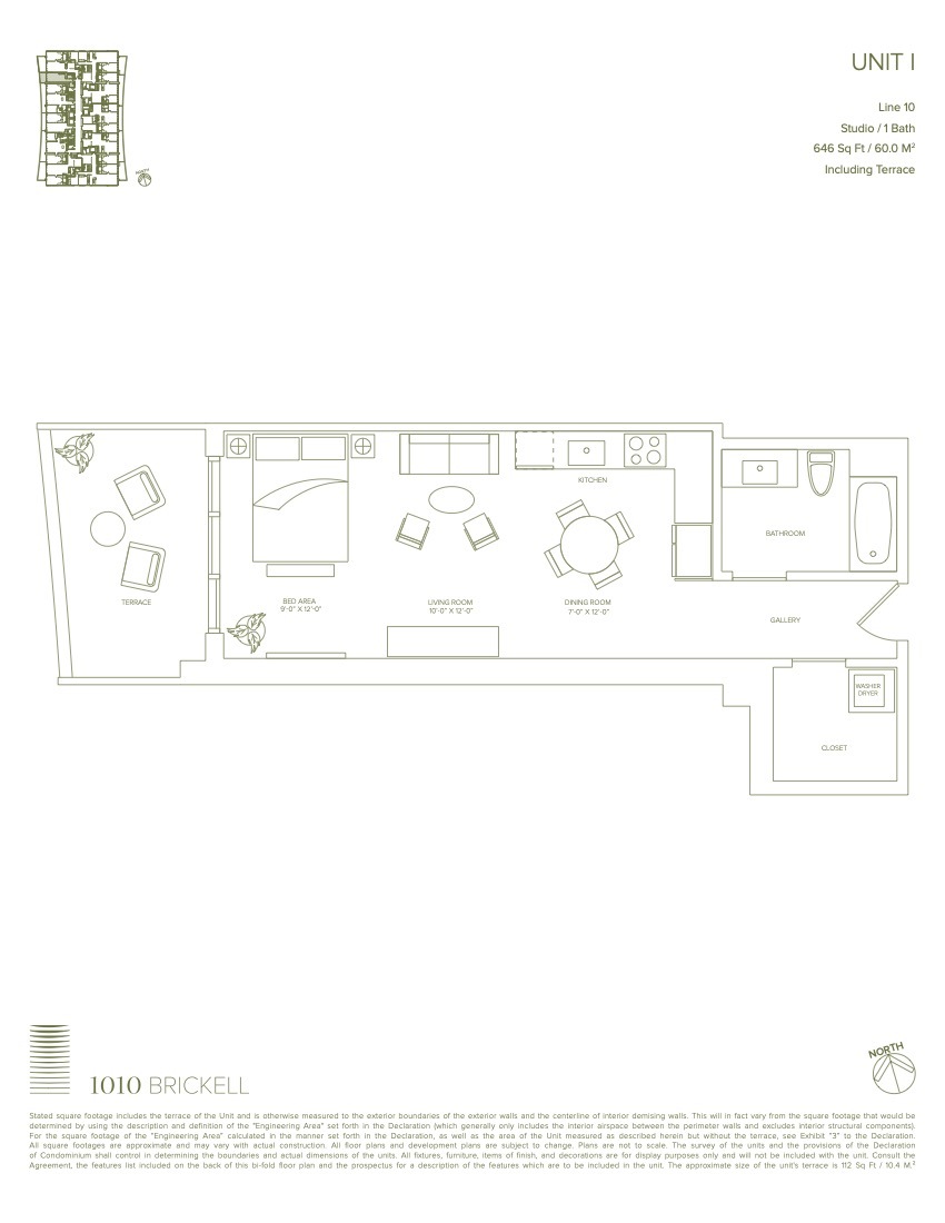 Floor Plan for 1010 Brickell Floorplans, Unit I