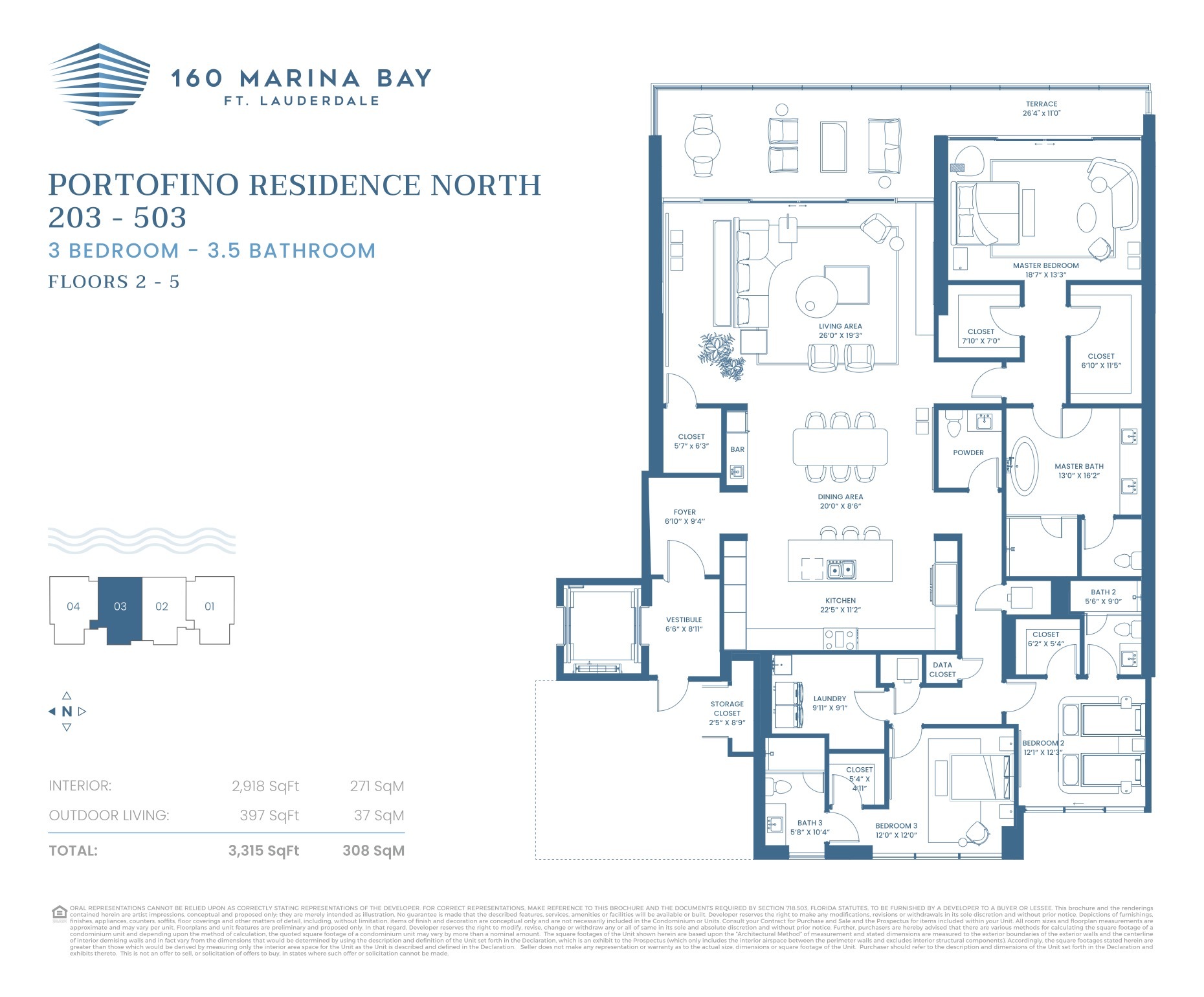 Floor Plan for 160 Marina Bay ftl Floorplans, Portofino North