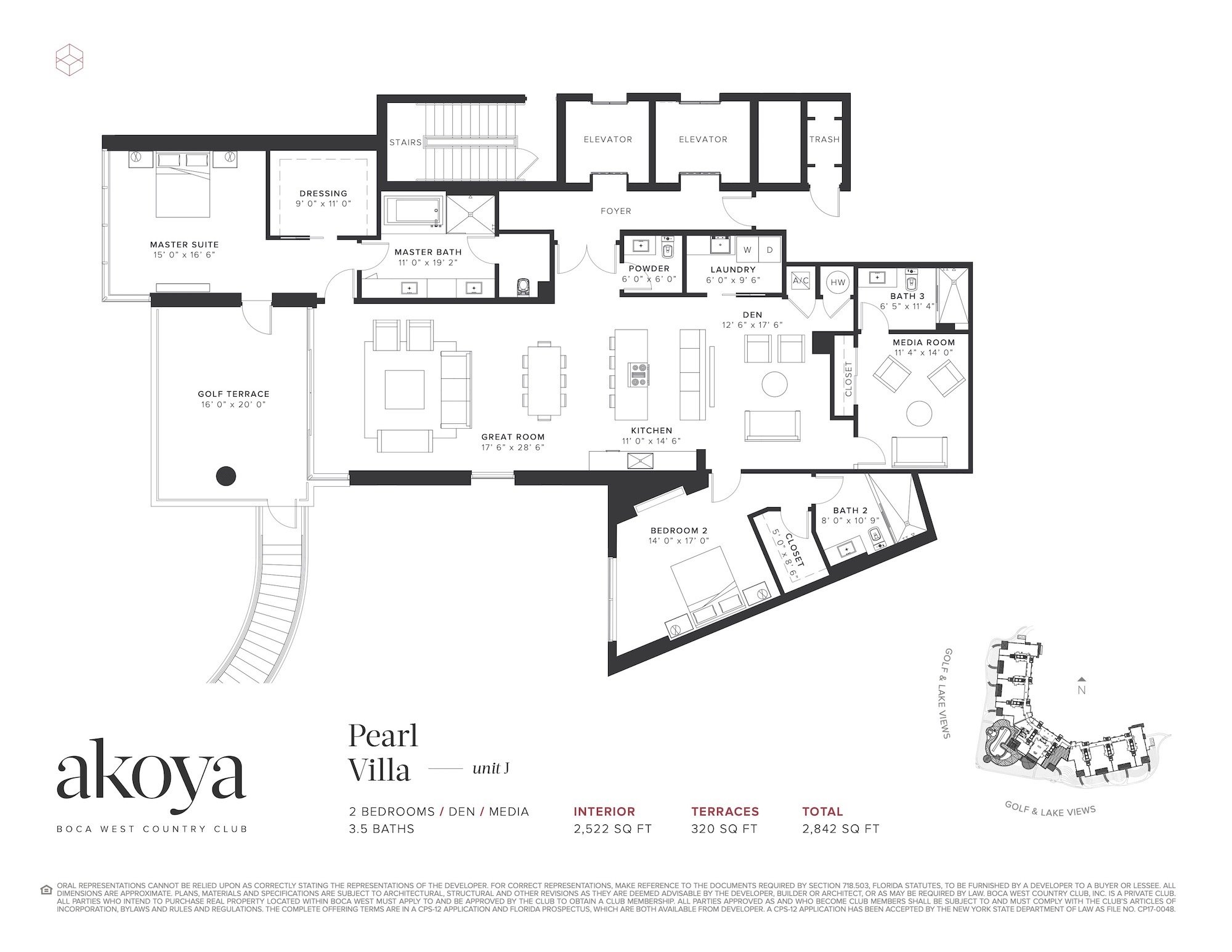 Floor Plan for Akoya Floorplans, Pearl Villa