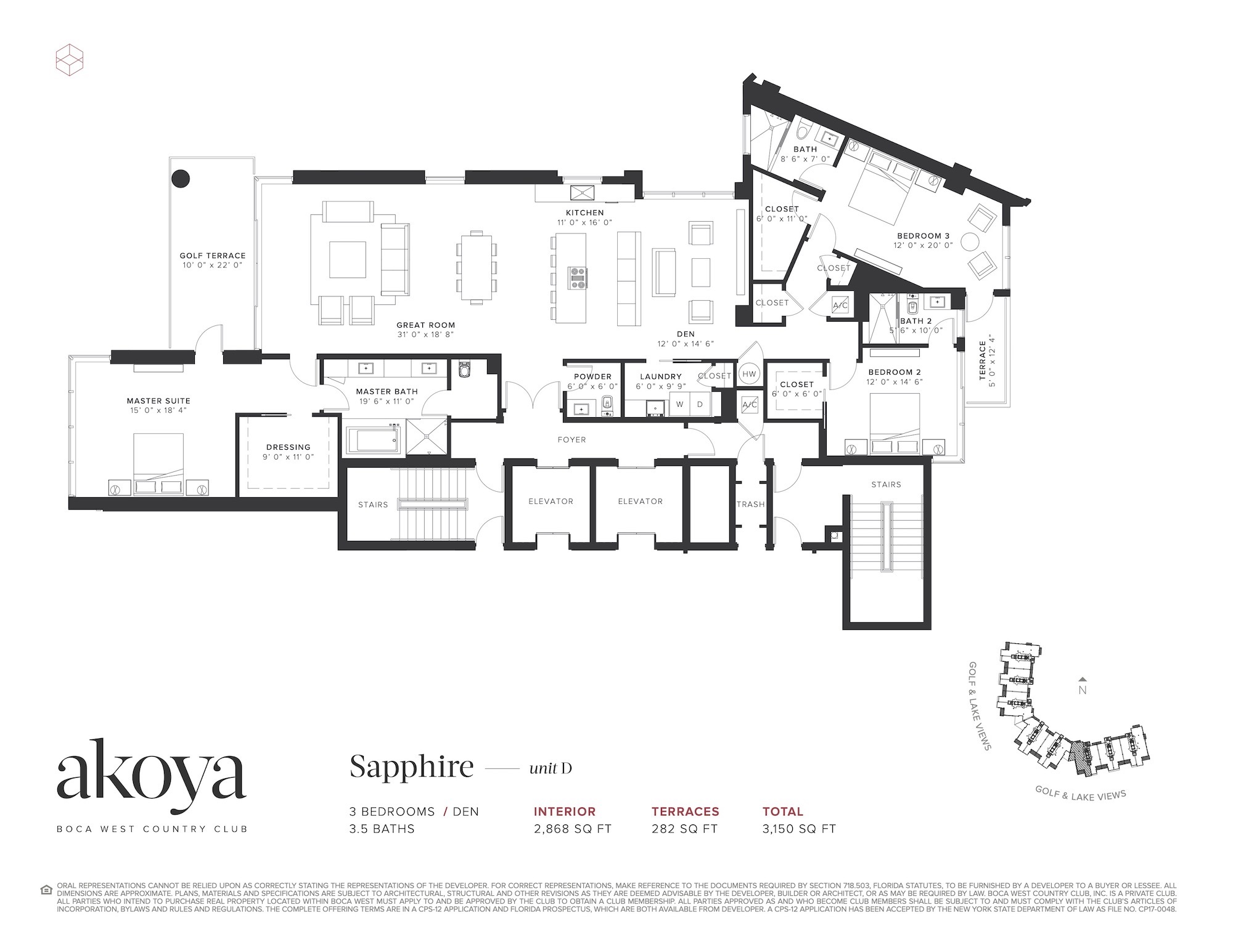 Floor Plan for Akoya Floorplans, Sapphire