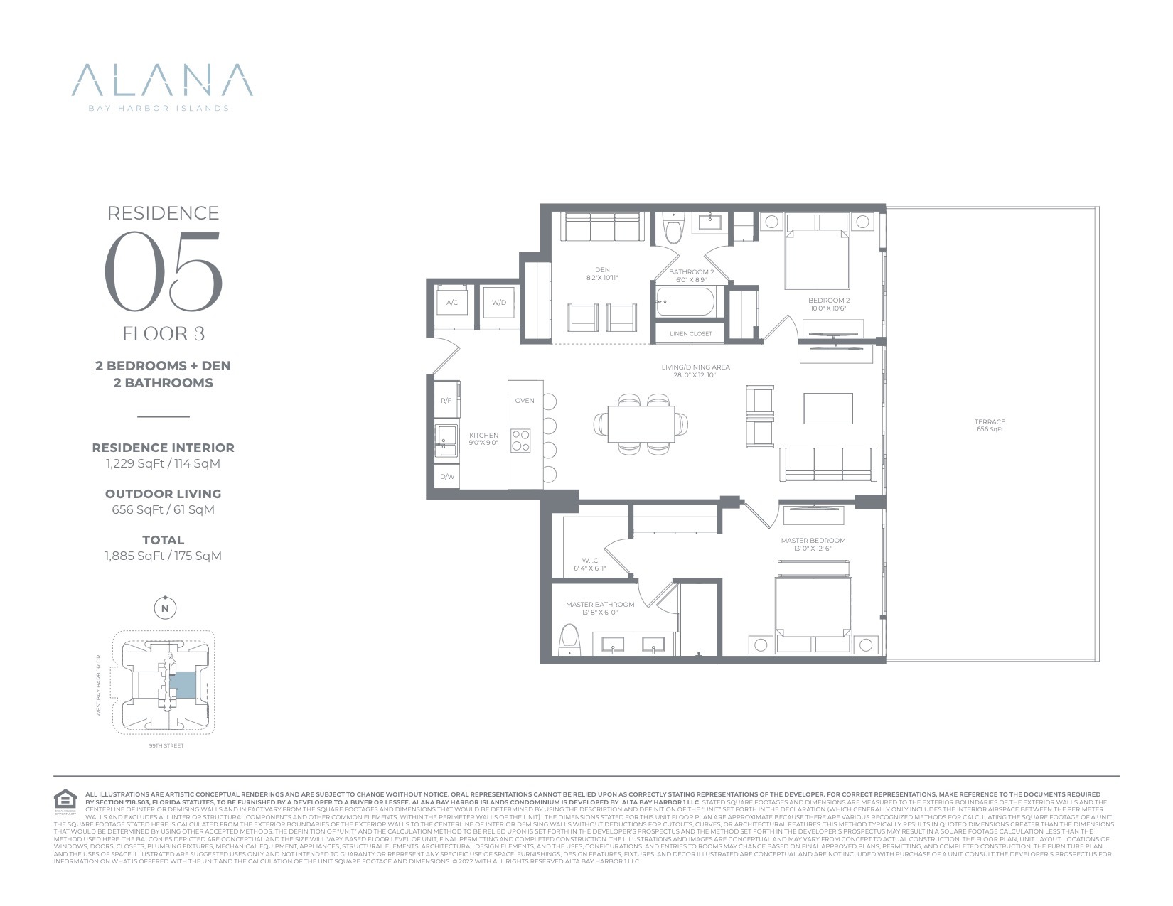 Floor Plan for Alana Bay Harbor Island Floorplans, Residence 05