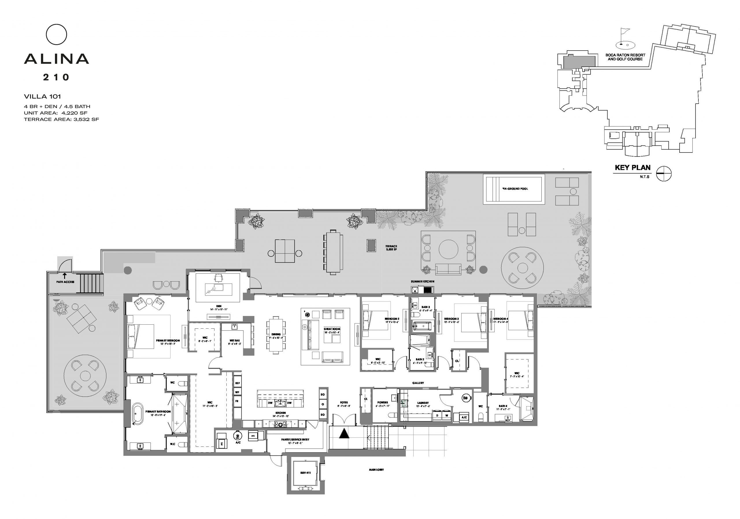Floor Plan for Alina Floorplans, 210 Villa 101