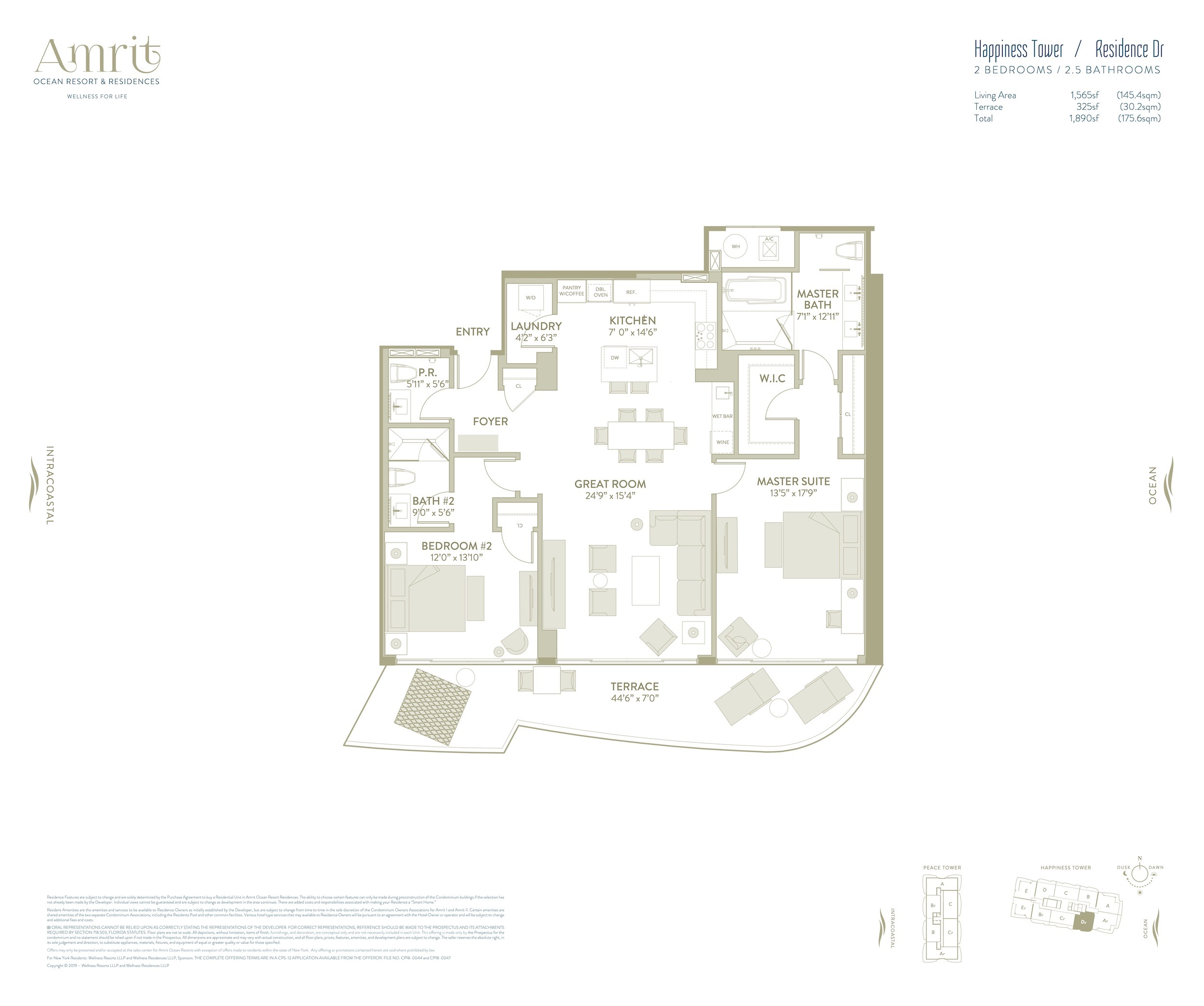 Floor Plan for Amrit Floorplans, Happiness Tower Residence Dr