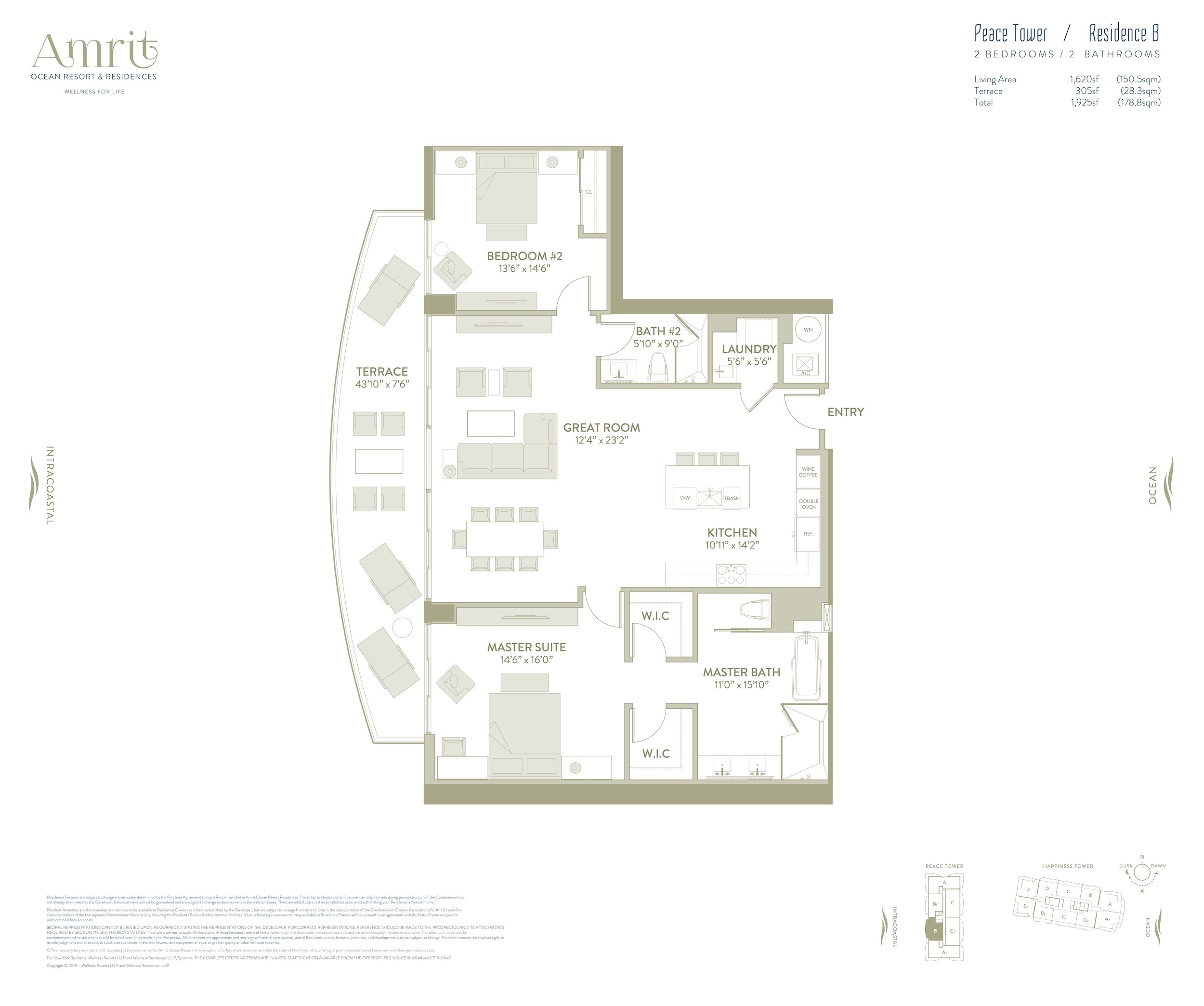 Floor Plan for Amrit Floorplans, Peace Tower Residence B