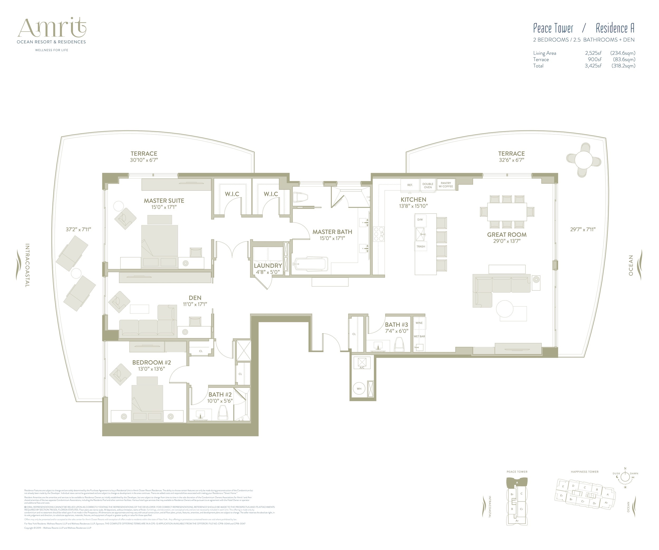 Floor Plan for Amrit Floorplans, Peace Tower Residence A