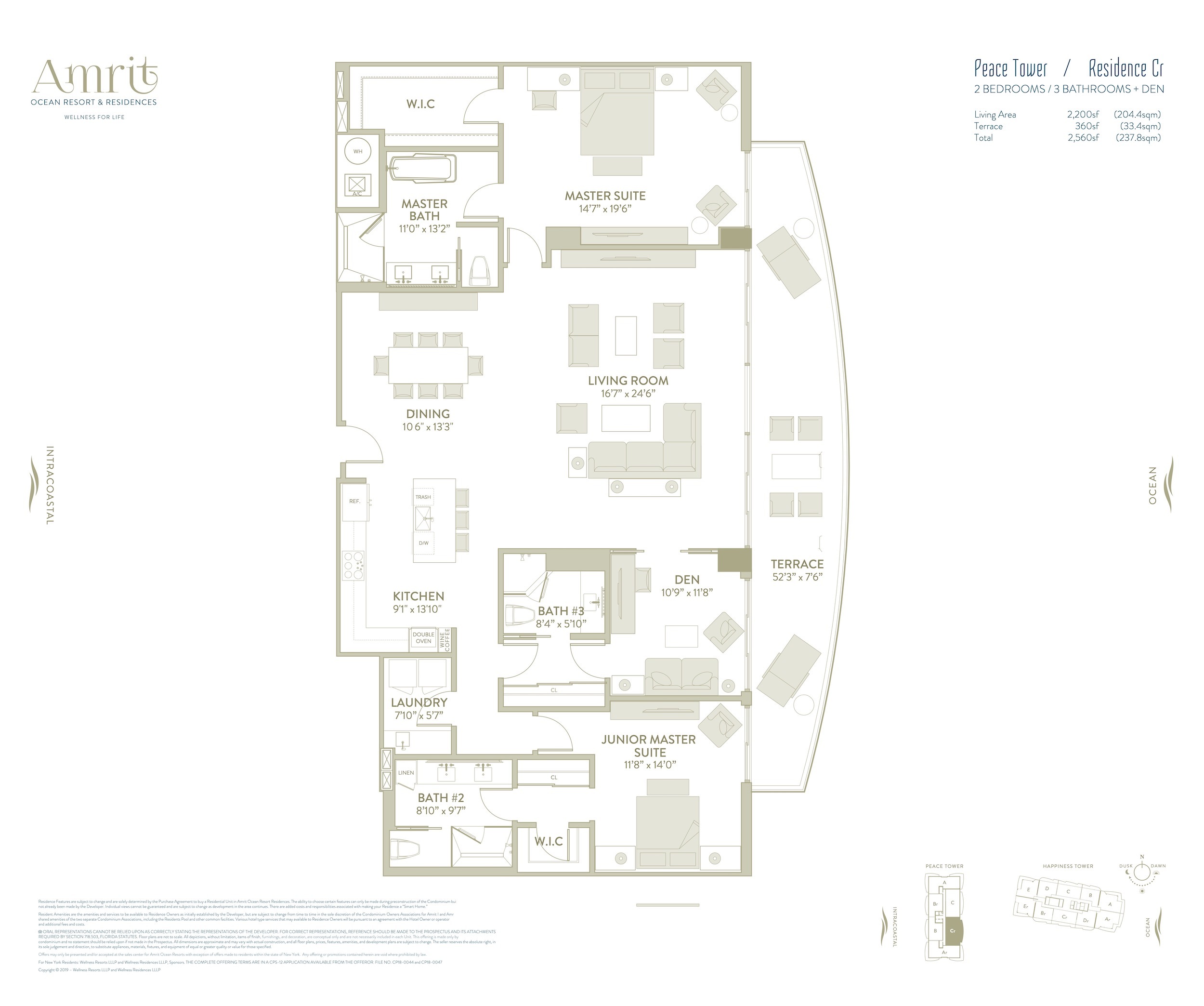 Floor Plan for Amrit Floorplans, Peace Tower Residence Cr