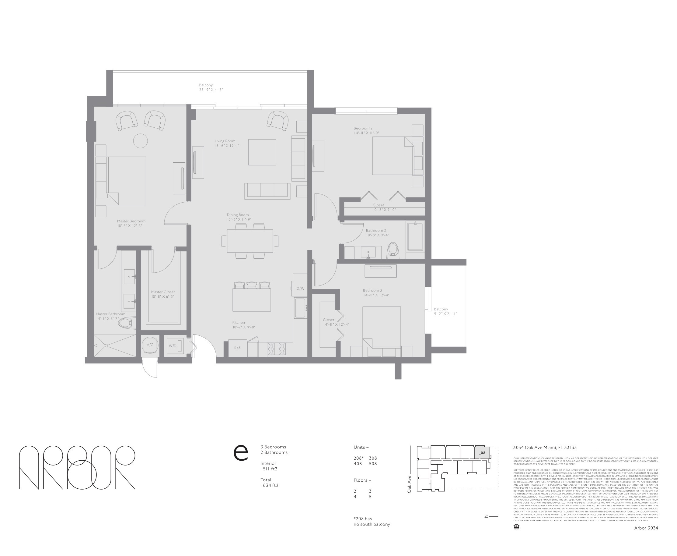 Floor Plan for Arbor Coconut Grove Floorplans, Plan E