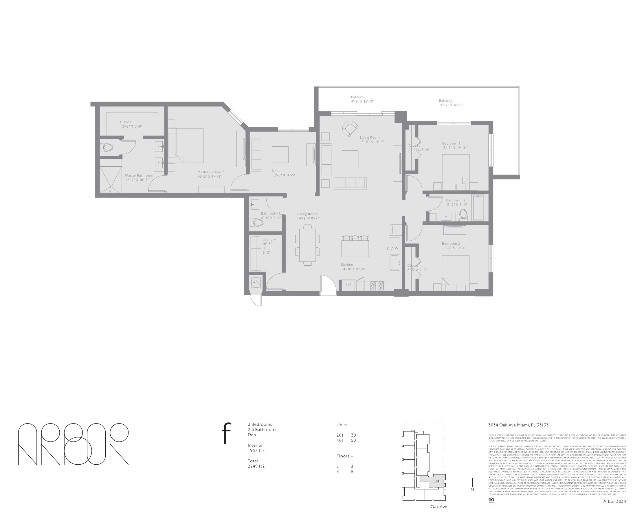 Floor Plan for Arbor Coconut Grove Floorplans, Plan F