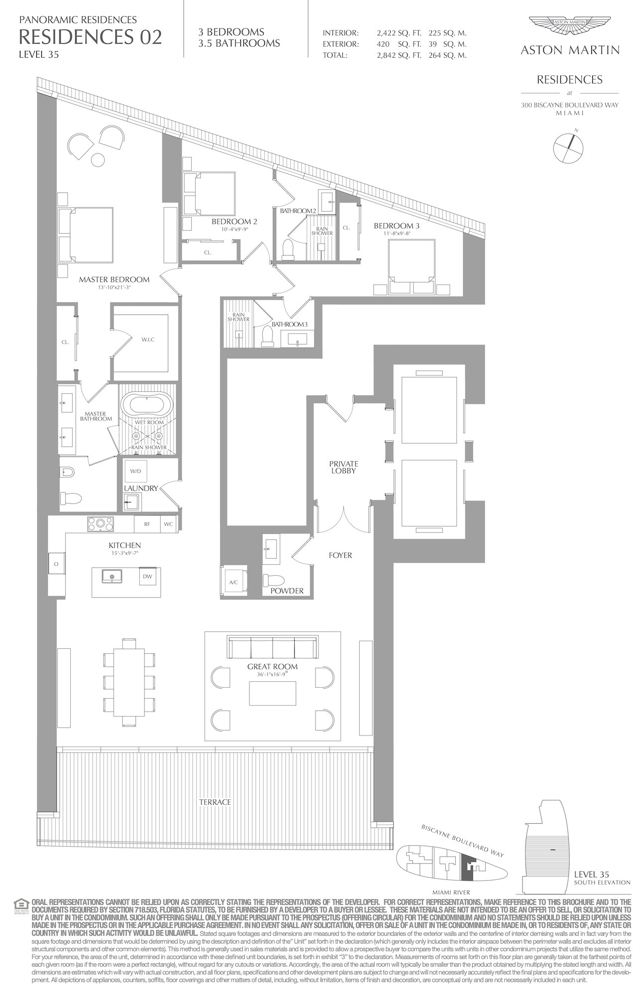 Floor Plan for Aston Martin Residences Floorplans, Residence 02