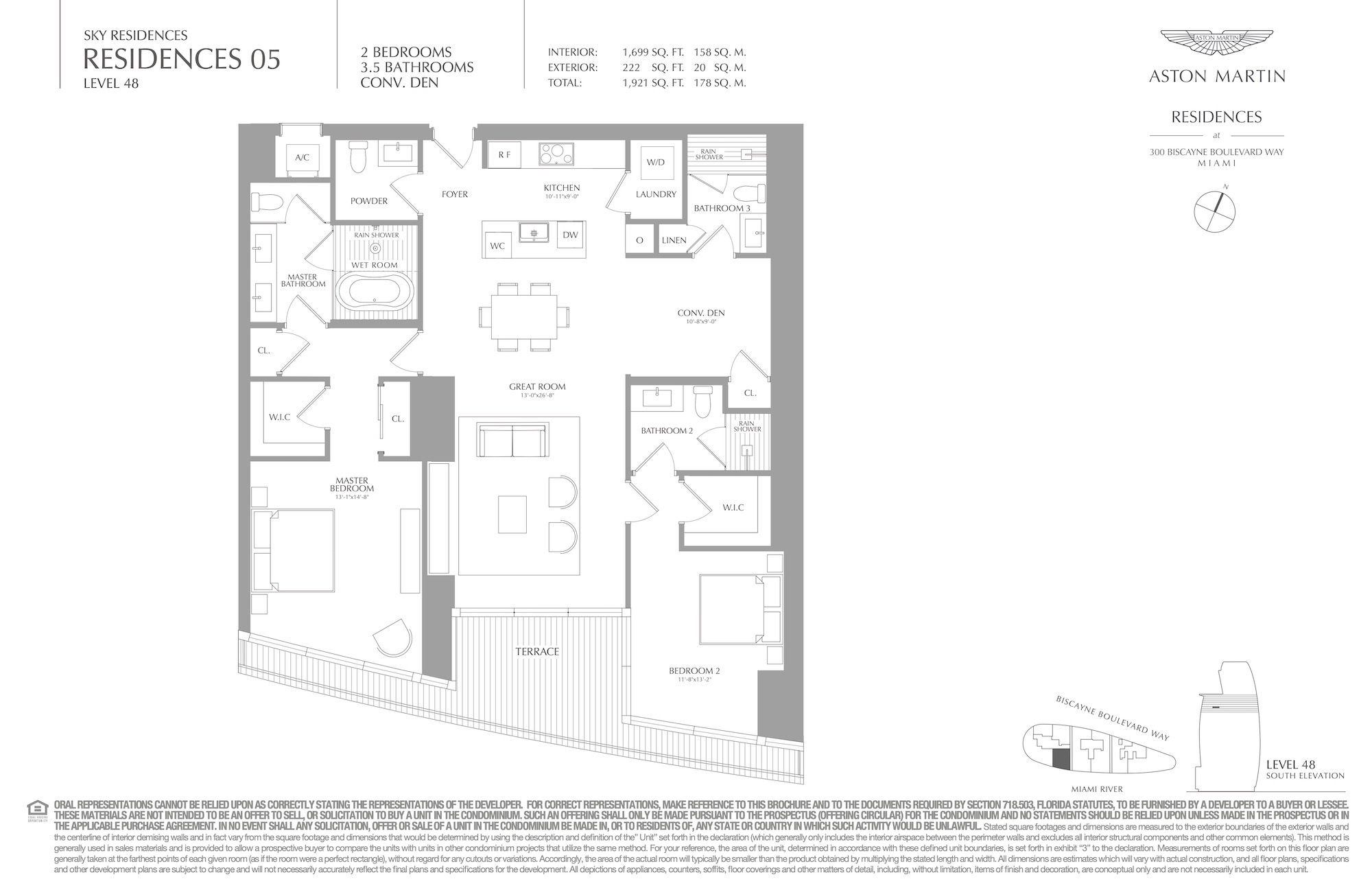 Floor Plan for Aston Martin Residences Floorplans, Residence 05