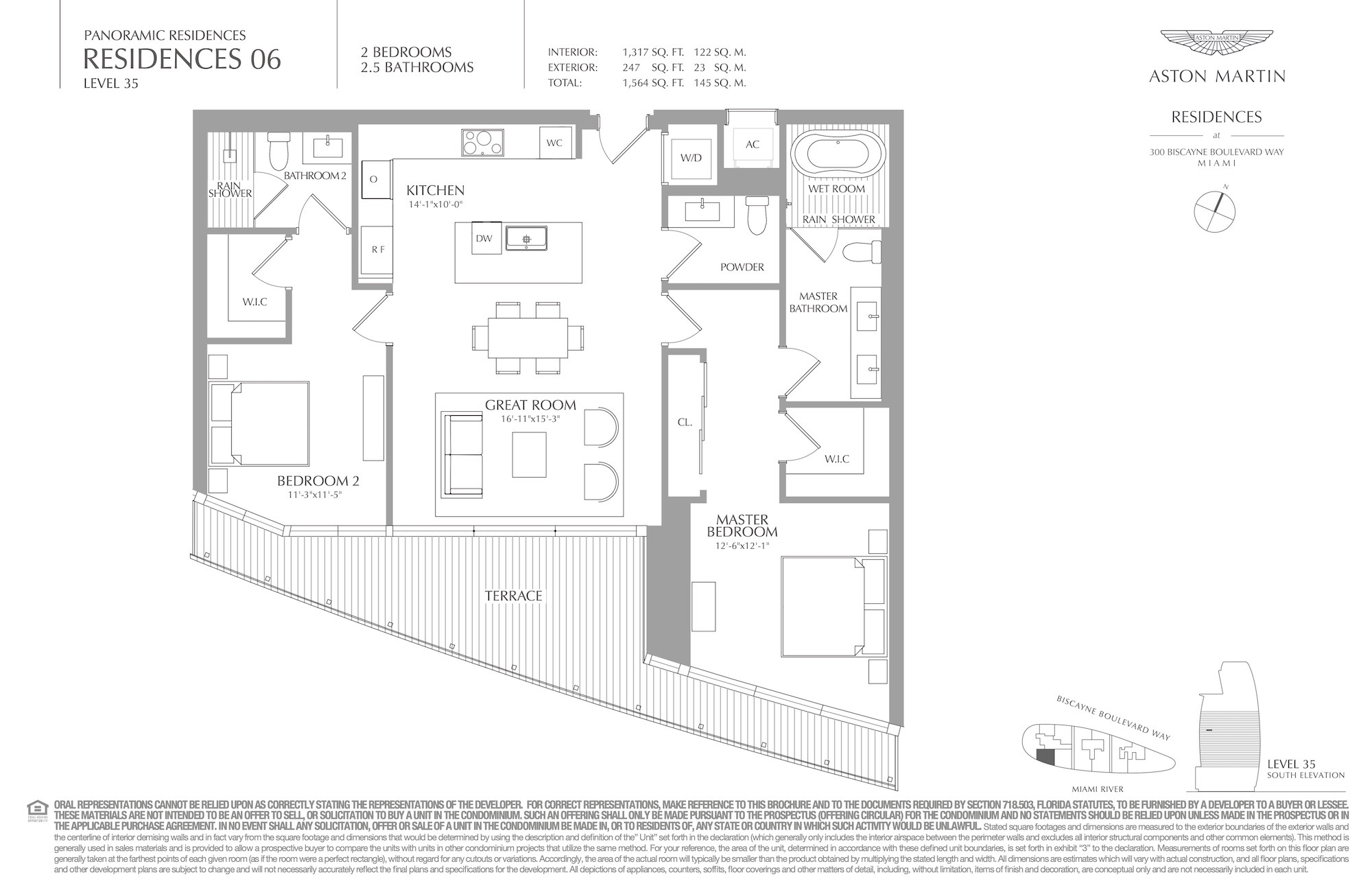 Floor Plan for Aston Martin Residences Floorplans, Residence 06