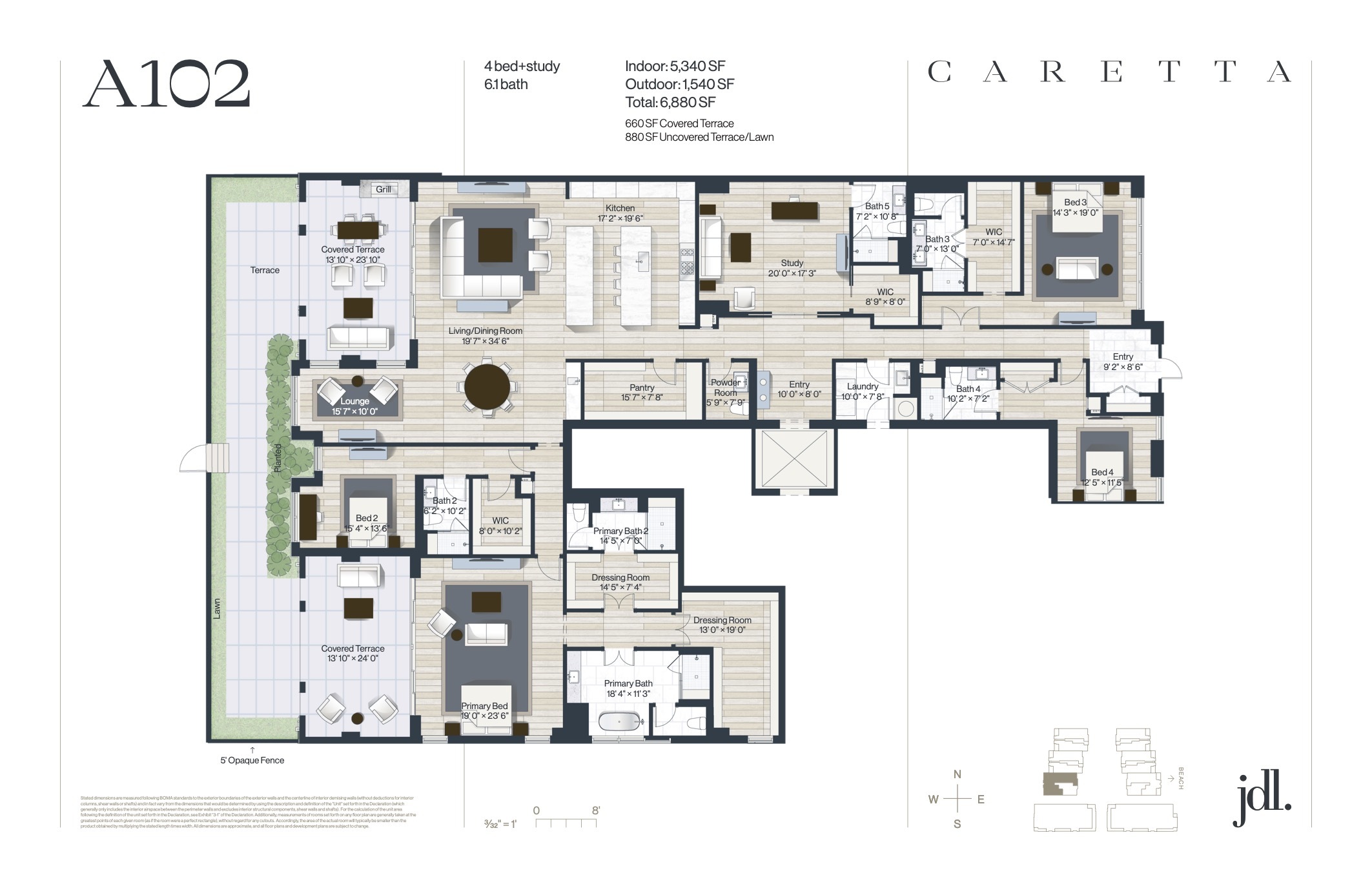 Floor Plan for Caretta Juno Beach Floorplans, A102