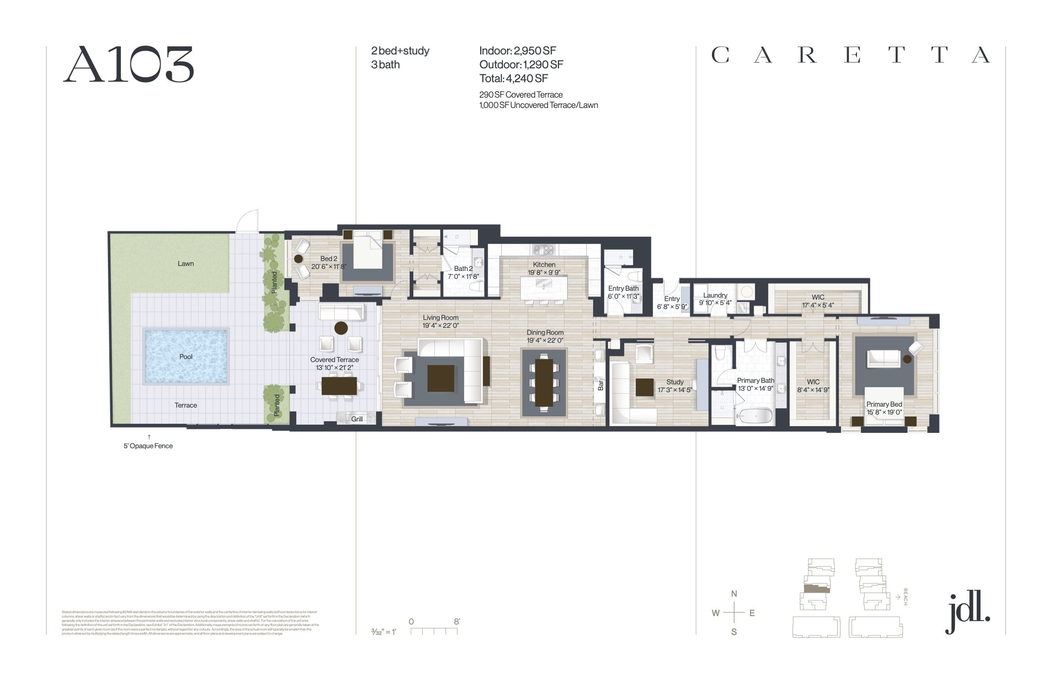 Floor Plan for Caretta Juno Beach Floorplans, A103
