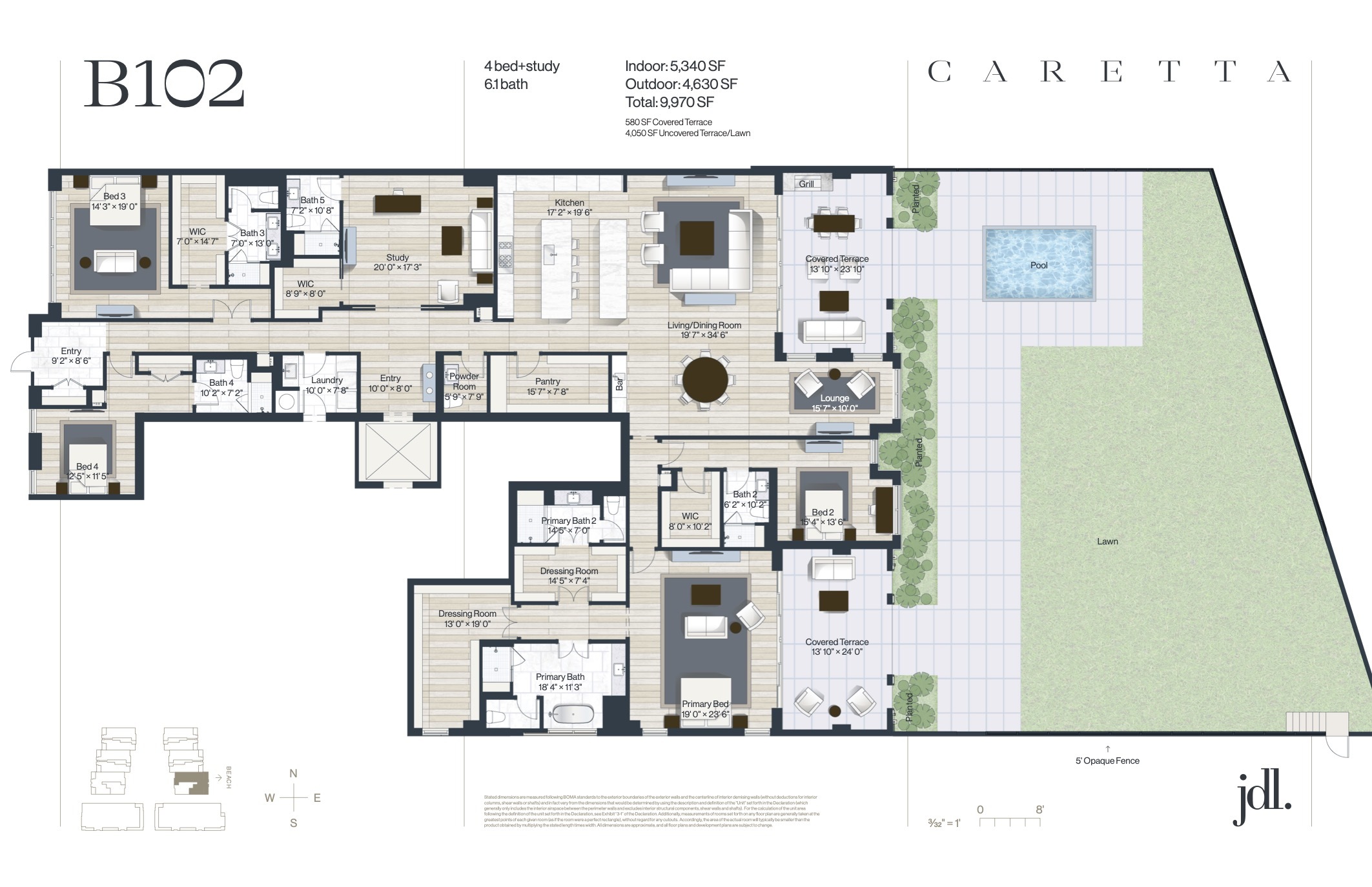 Floor Plan for Caretta Juno Beach Floorplans, B102