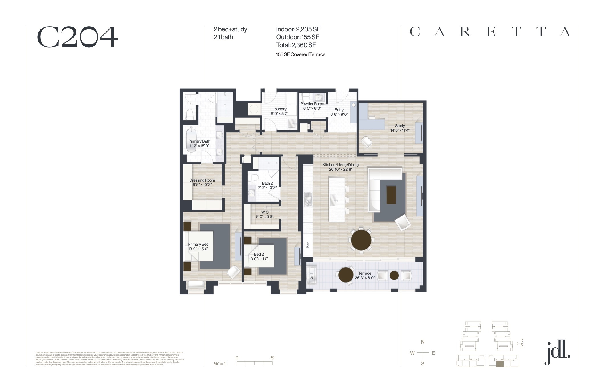 Floor Plan for Caretta Juno Beach Floorplans, C204