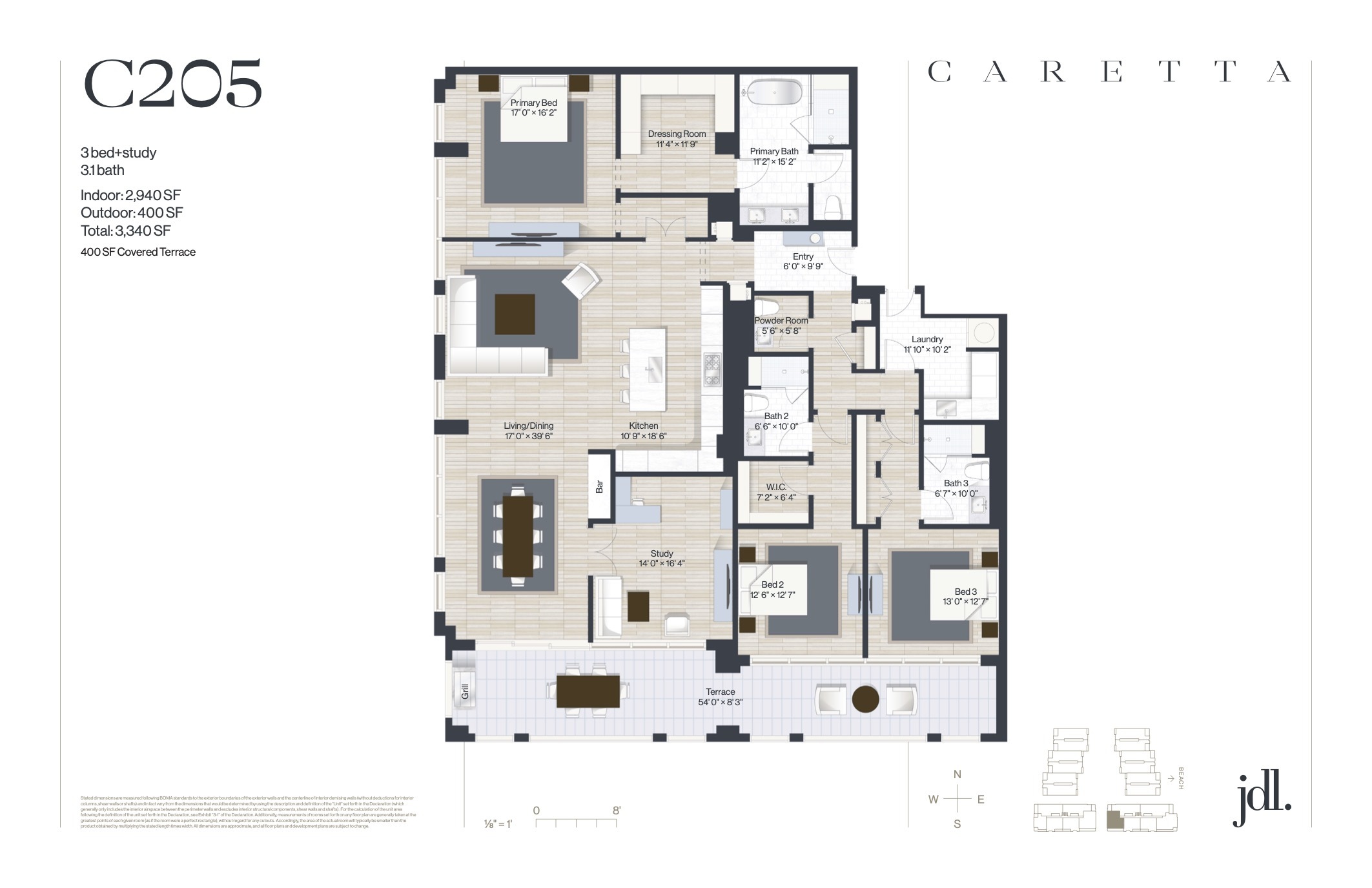 Floor Plan for Caretta Juno Beach Floorplans, C205