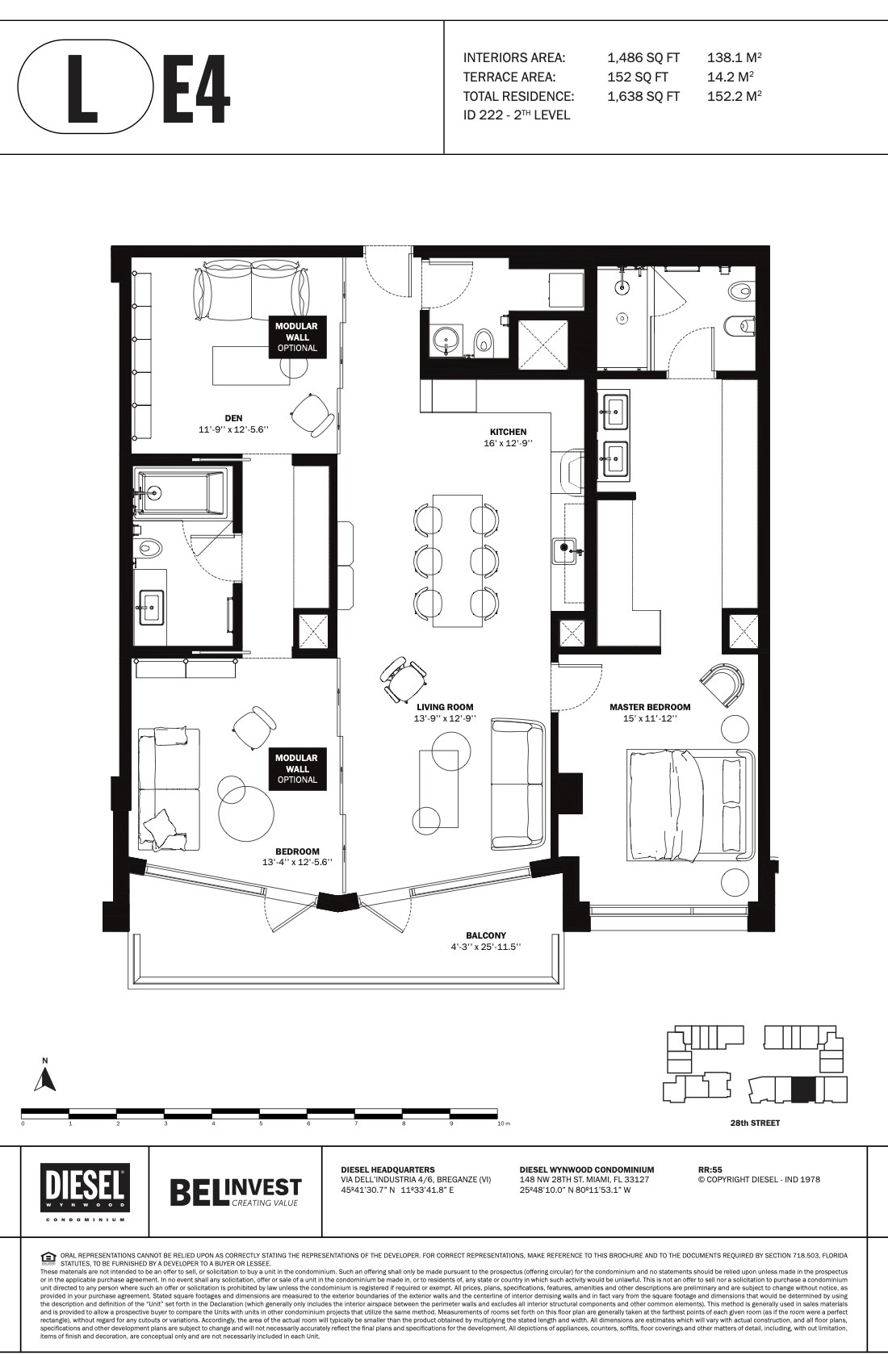 Floor Plan for Diesel Wynwood Floorplans, L E4