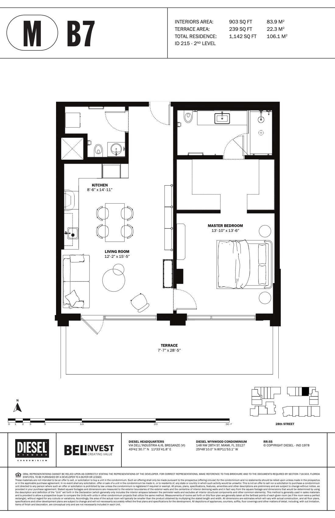 Floor Plan for Diesel Wynwood Floorplans, M B7