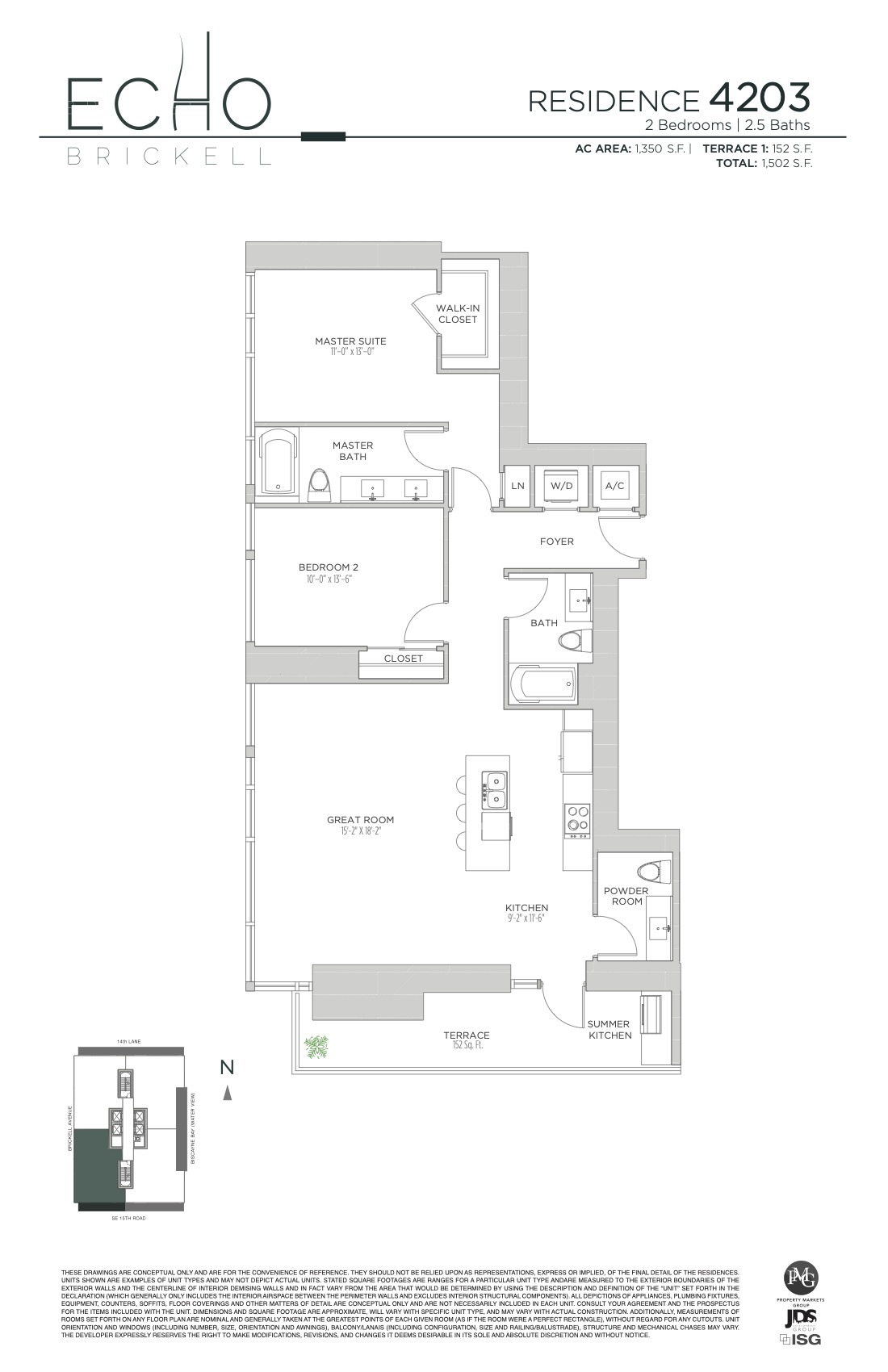 Floor Plan for Echo Brickell Floorplans, Residence 4203