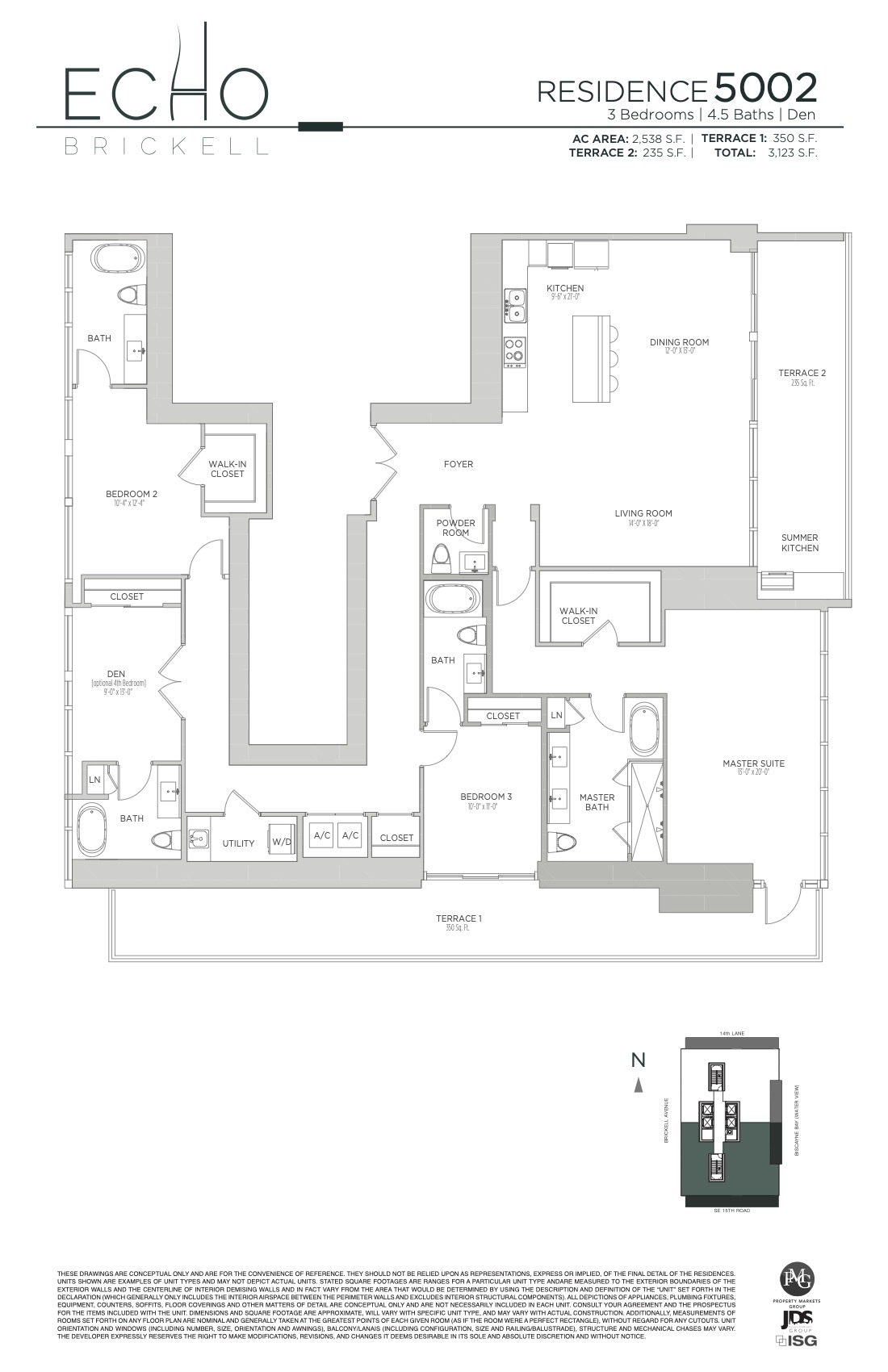 Floor Plan for Echo Brickell Floorplans, Residence 5002