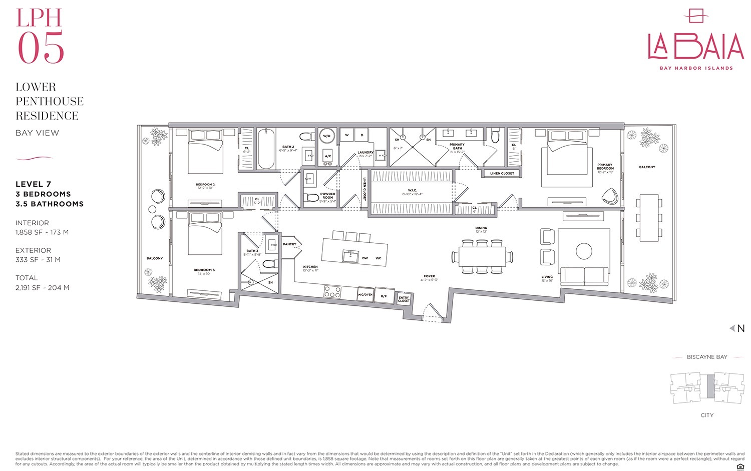 Floor Plan for La Baia Floorplans, LPH 05