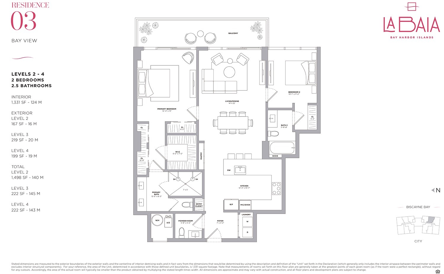 Floor Plan for La Baia Floorplans, Residence 03