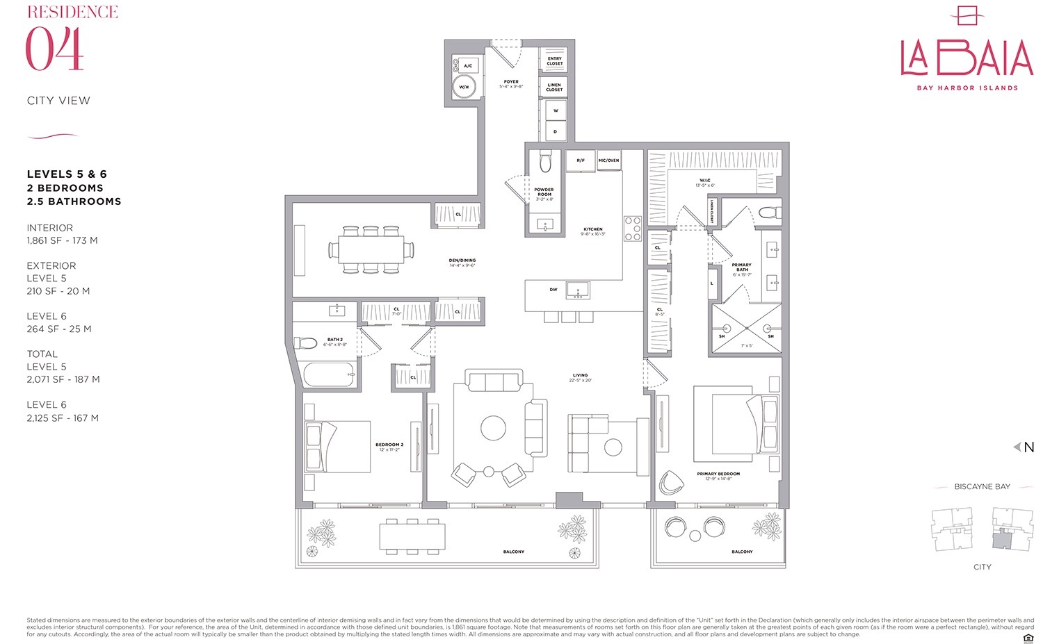 Floor Plan for La Baia Floorplans, Residence 04