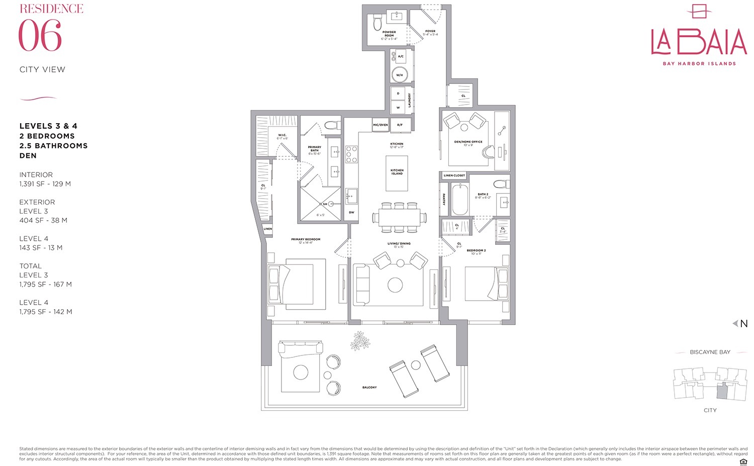 Floor Plan for La Baia Floorplans, Residence 06