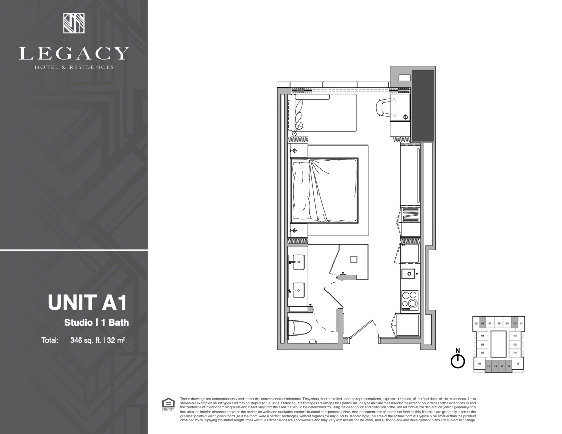 Floor Plan for Legacy Downtown Miami Floorplans, Unit A