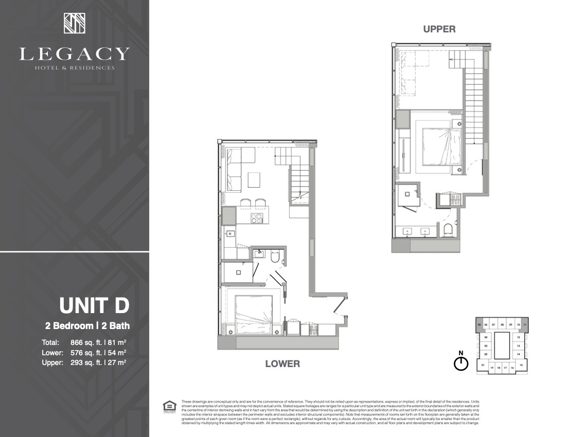 Floor Plan for Legacy Downtown Miami Floorplans, Unit D