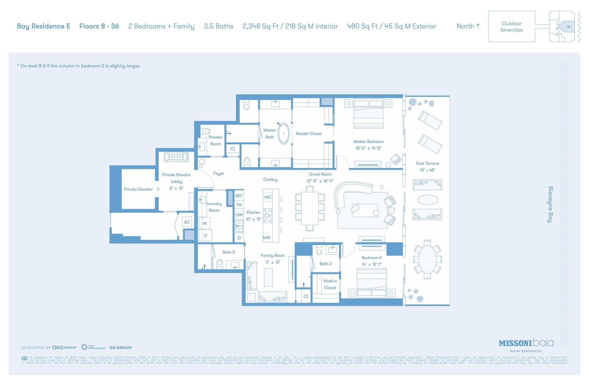 Floor Plan for Missoni Baia Floorplans, Bay Residence E