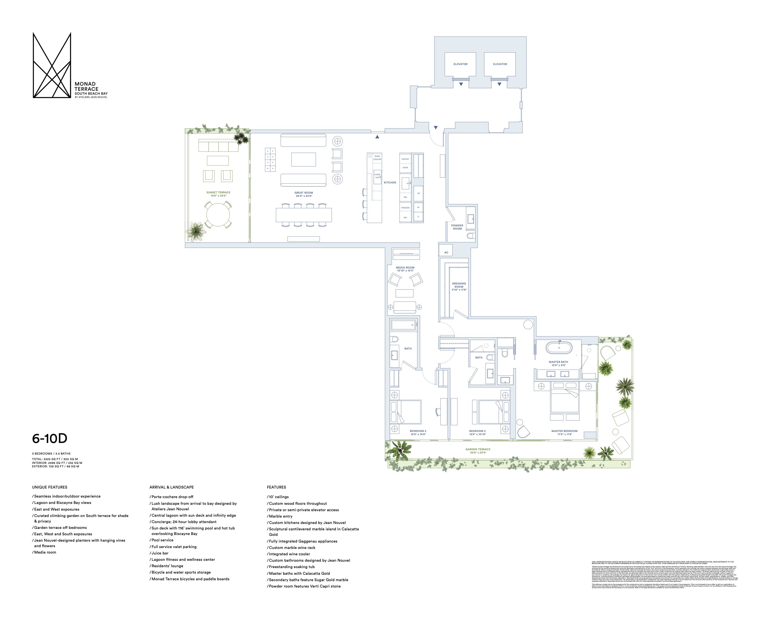 Floor Plan for Monad Terrace Miami Floorplans, 6-10D