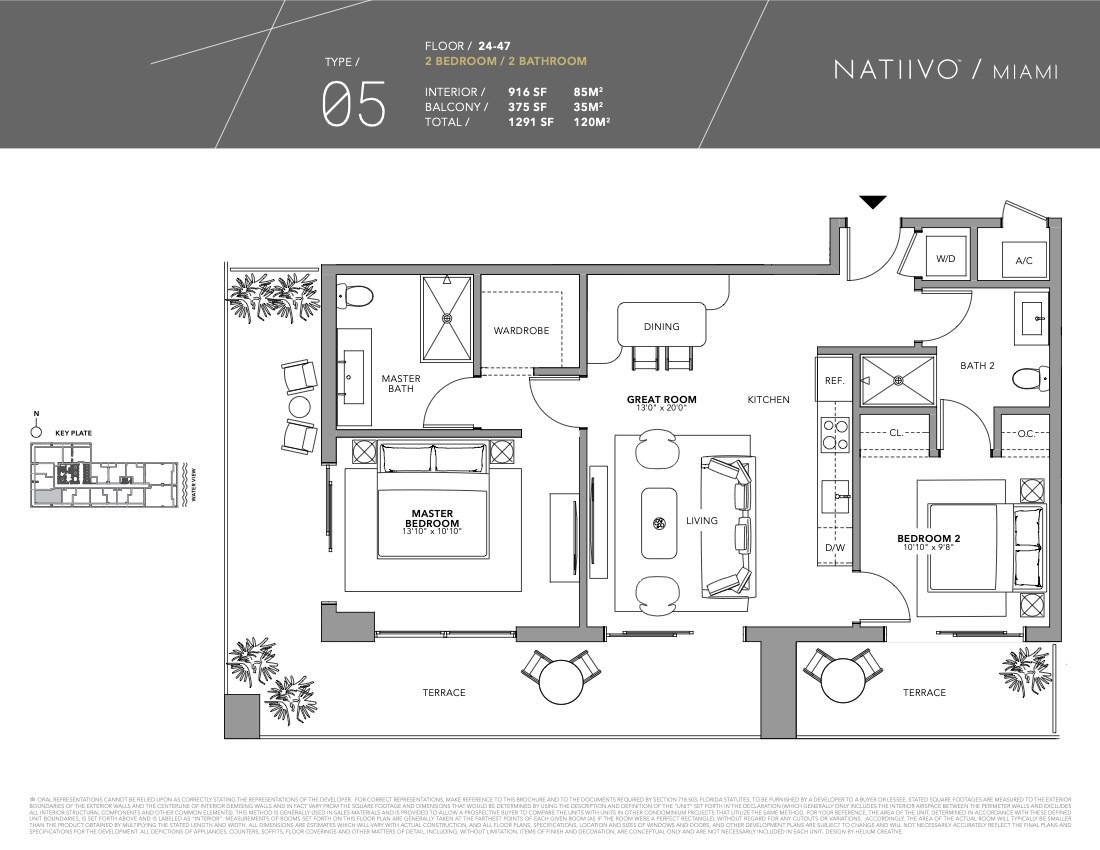 Floor Plan for Natiivo Miami Floorplans, Type 05