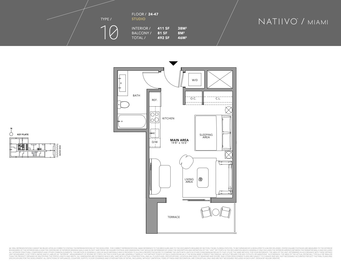 Floor Plan for Natiivo Miami Floorplans, Type 10