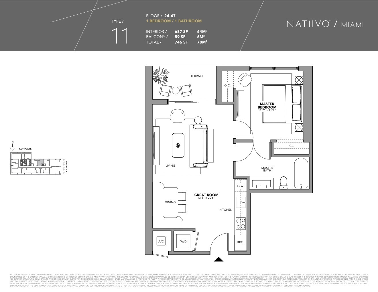 Floor Plan for Natiivo Miami Floorplans, Type 11