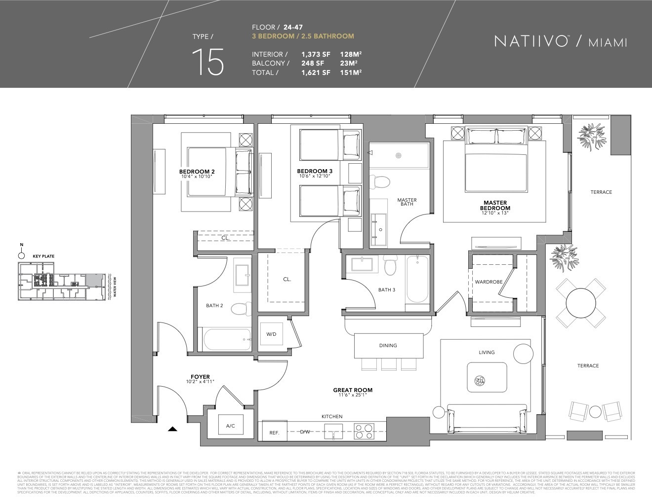 Floor Plan for Natiivo Miami Floorplans, Type 15
