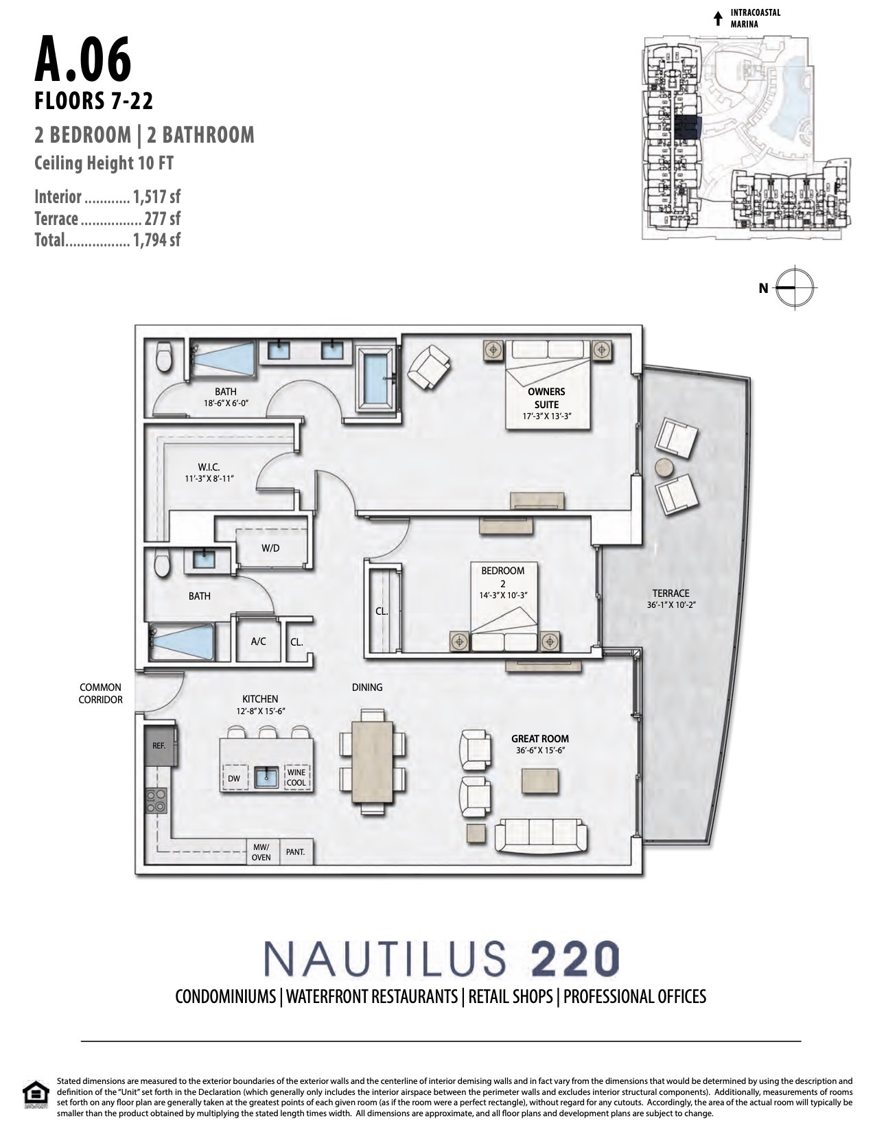 Floor Plan for Nautilus 220 Floorplans, A.06