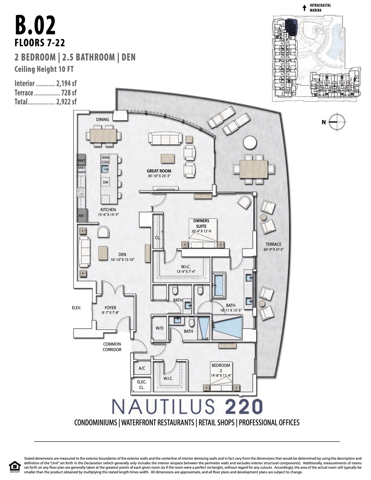 Floor Plan for Nautilus 220 Floorplans, B.02