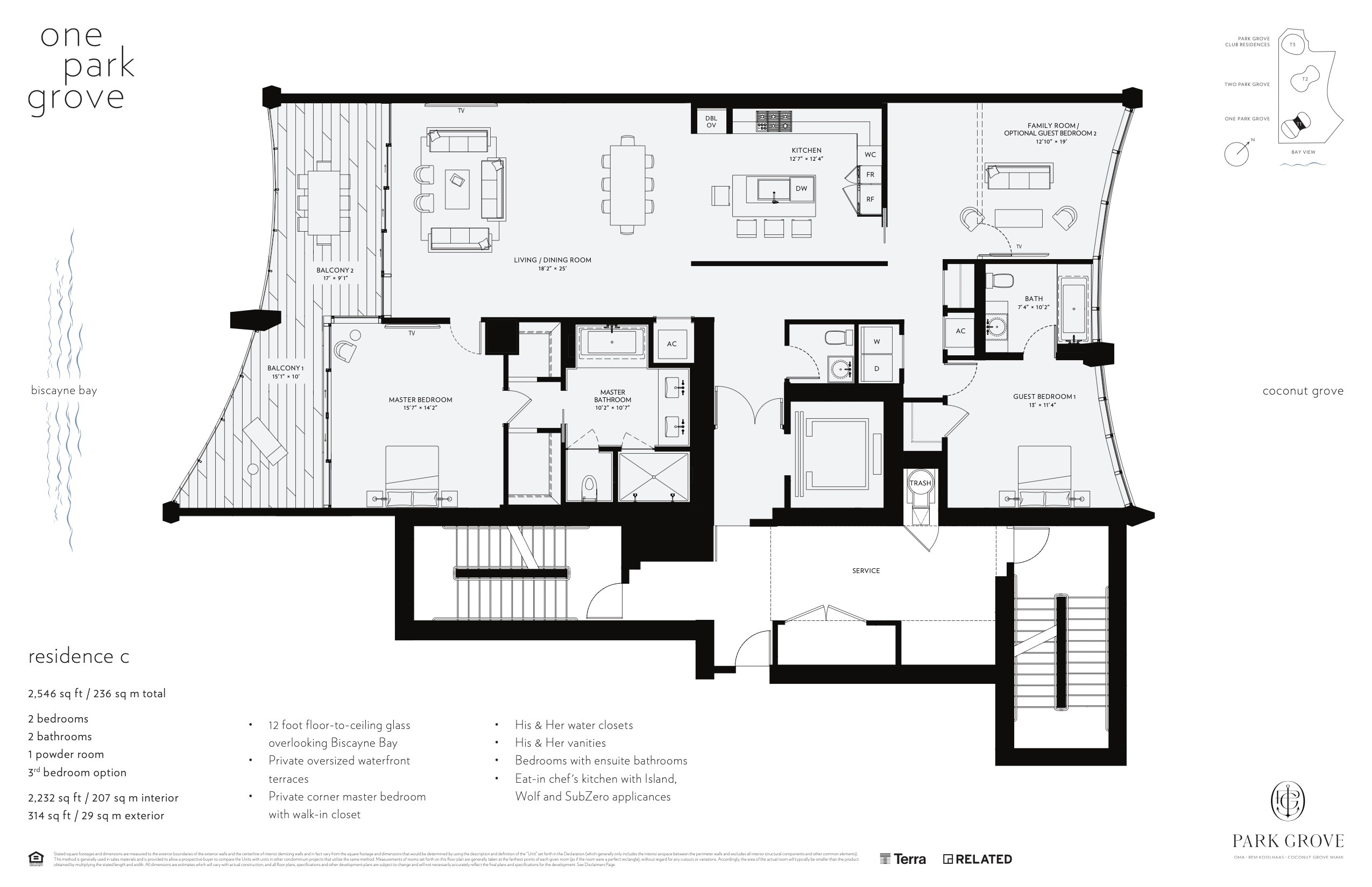 Floor Plan for Park Grove Floorplans, One Park Grove Residence C