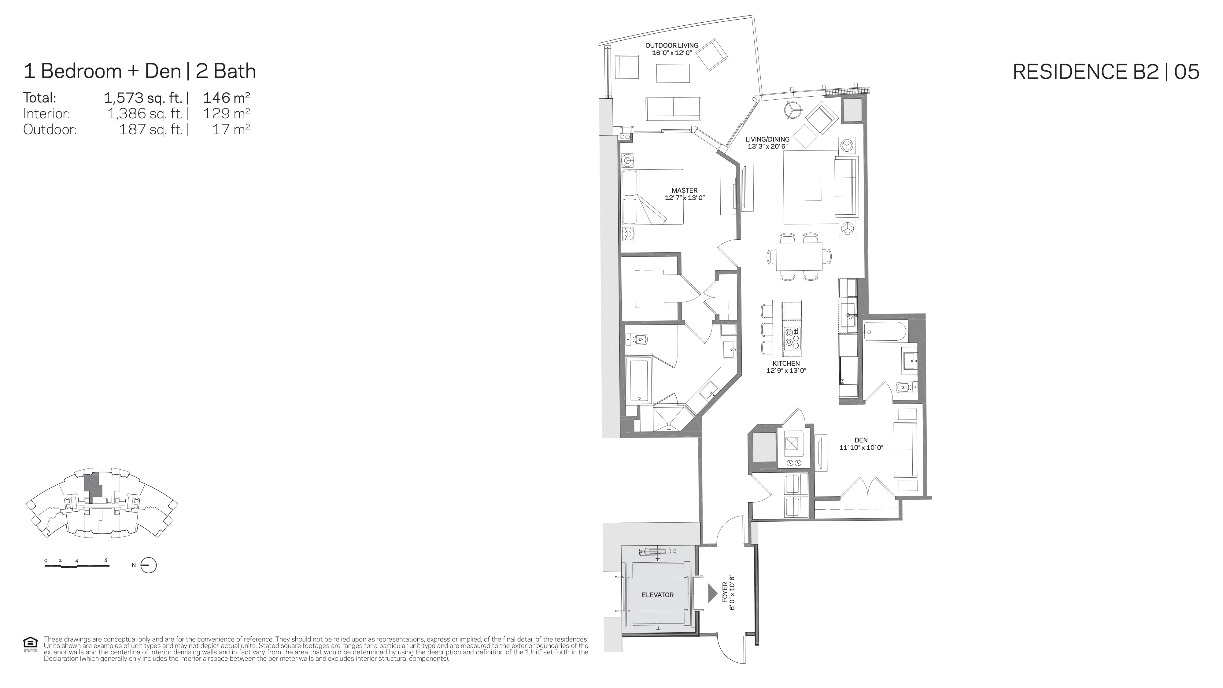 Floor Plan for Paramount Miami Worldcenter Floorplans, Residence B2 05