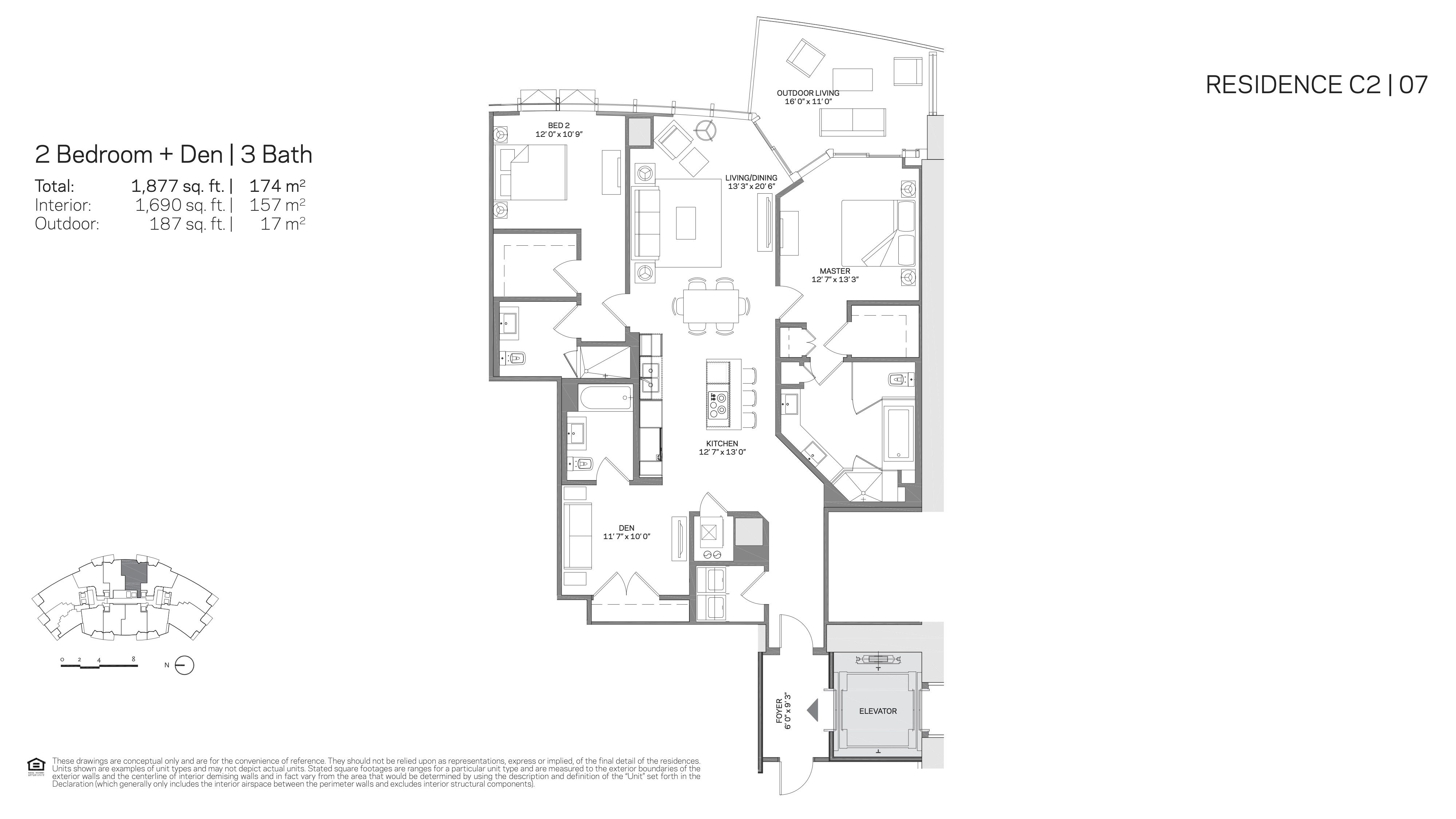 Floor Plan for Paramount Miami Worldcenter Floorplans, Residence C2 07