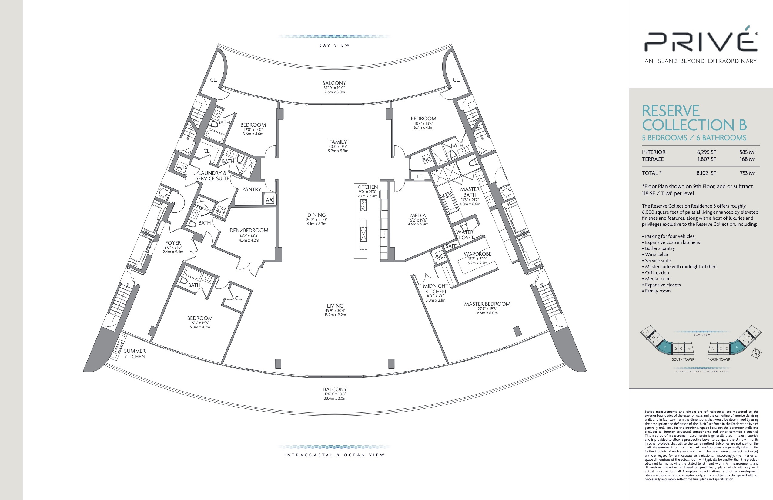 Floor Plan for Prive Island Estates Floorplans , Reserve Collection B