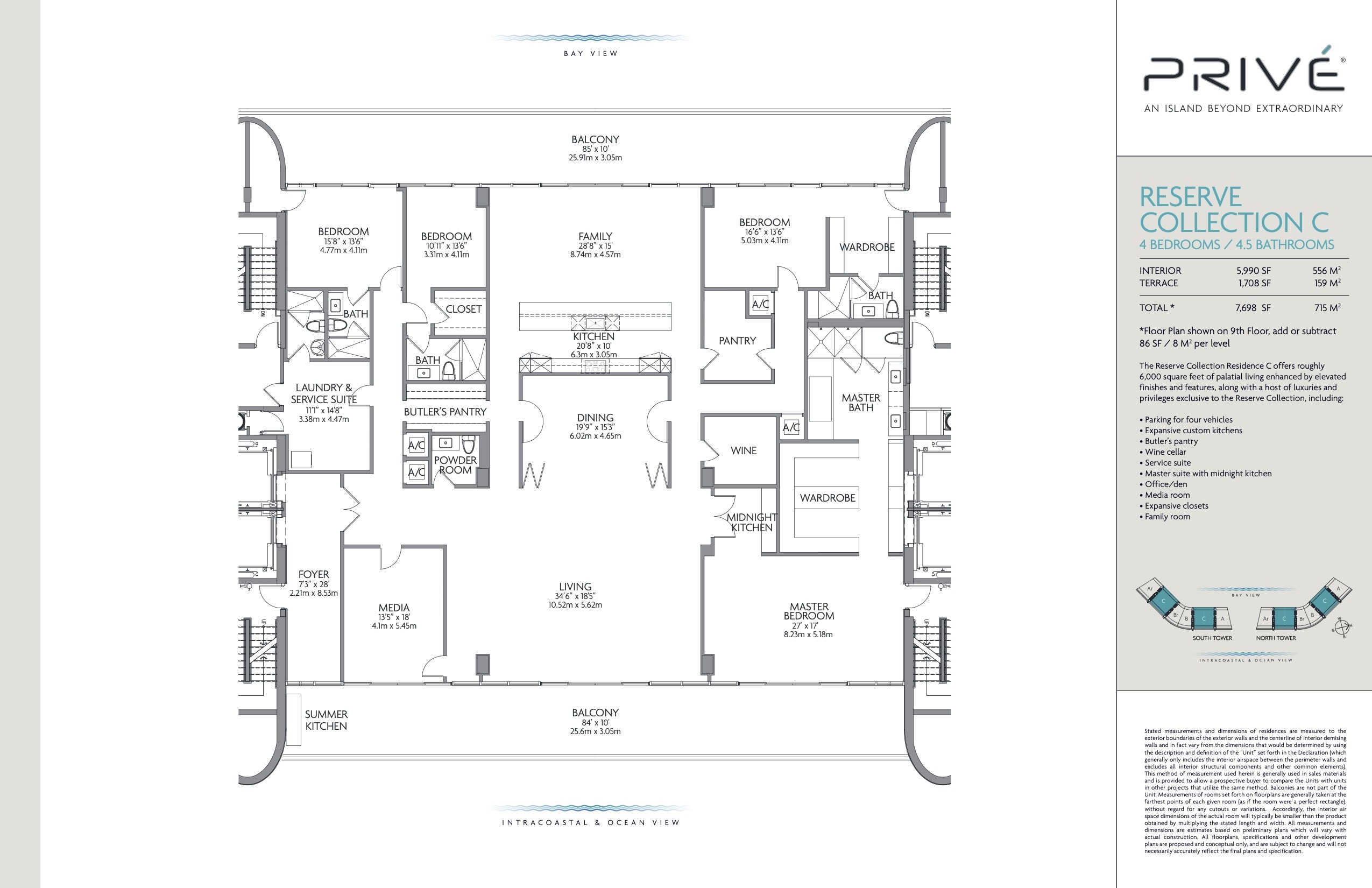 Floor Plan for Prive Island Estates Floorplans , Reserve Collection C