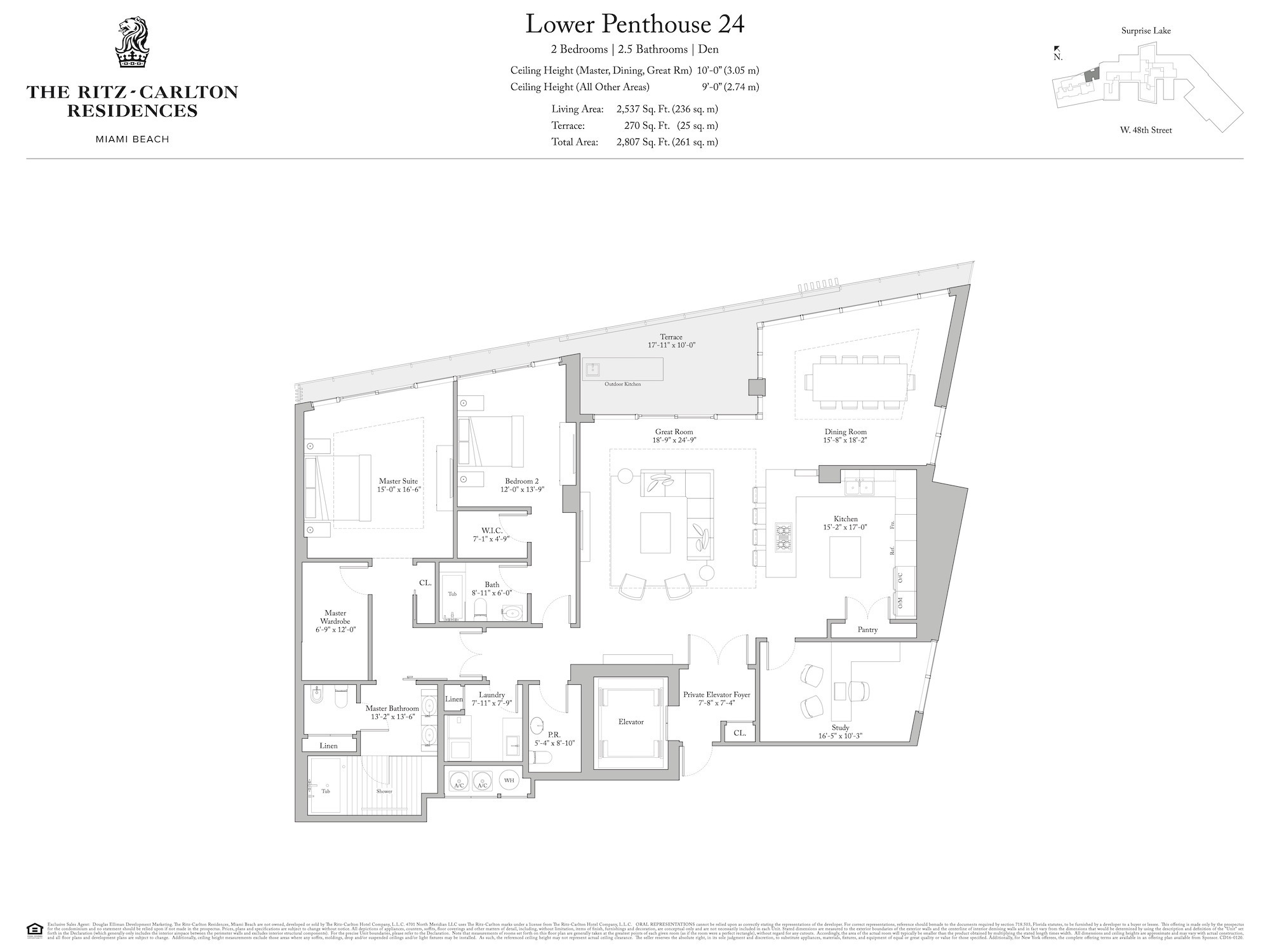 Floor Plan for Ritz Miami Floorplans, LPH 24