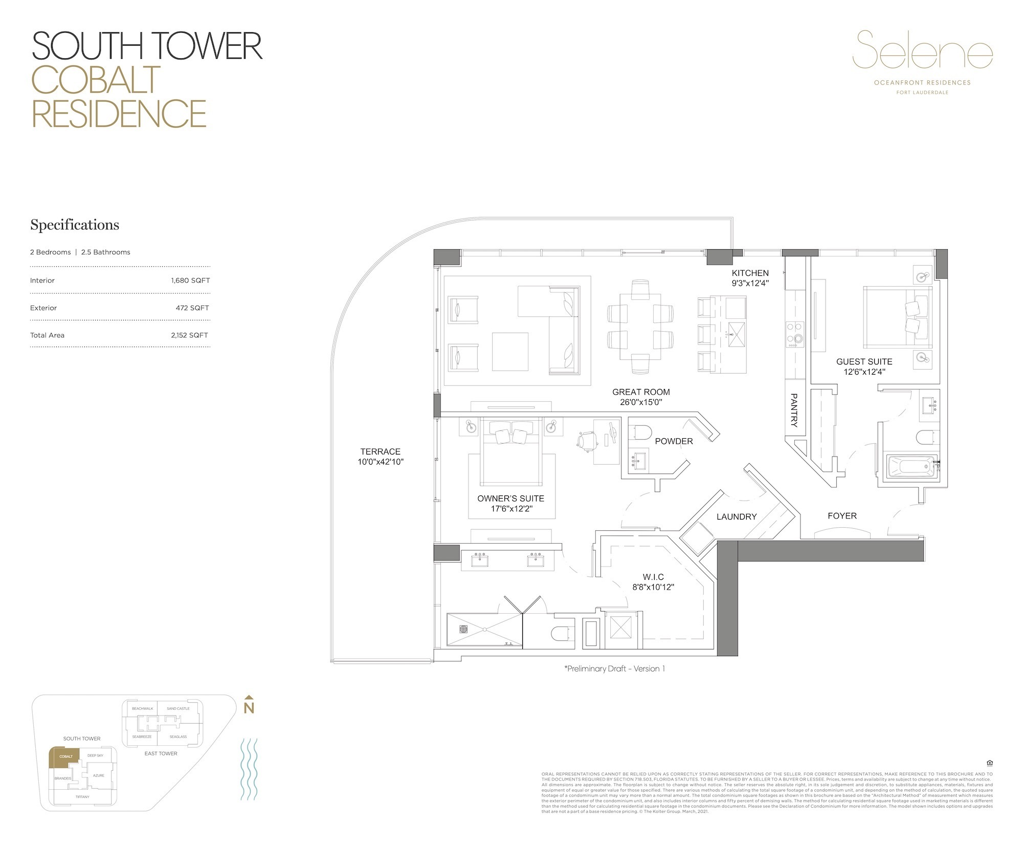 Floor Plan for Selene Floorplans, Cobalt Residence