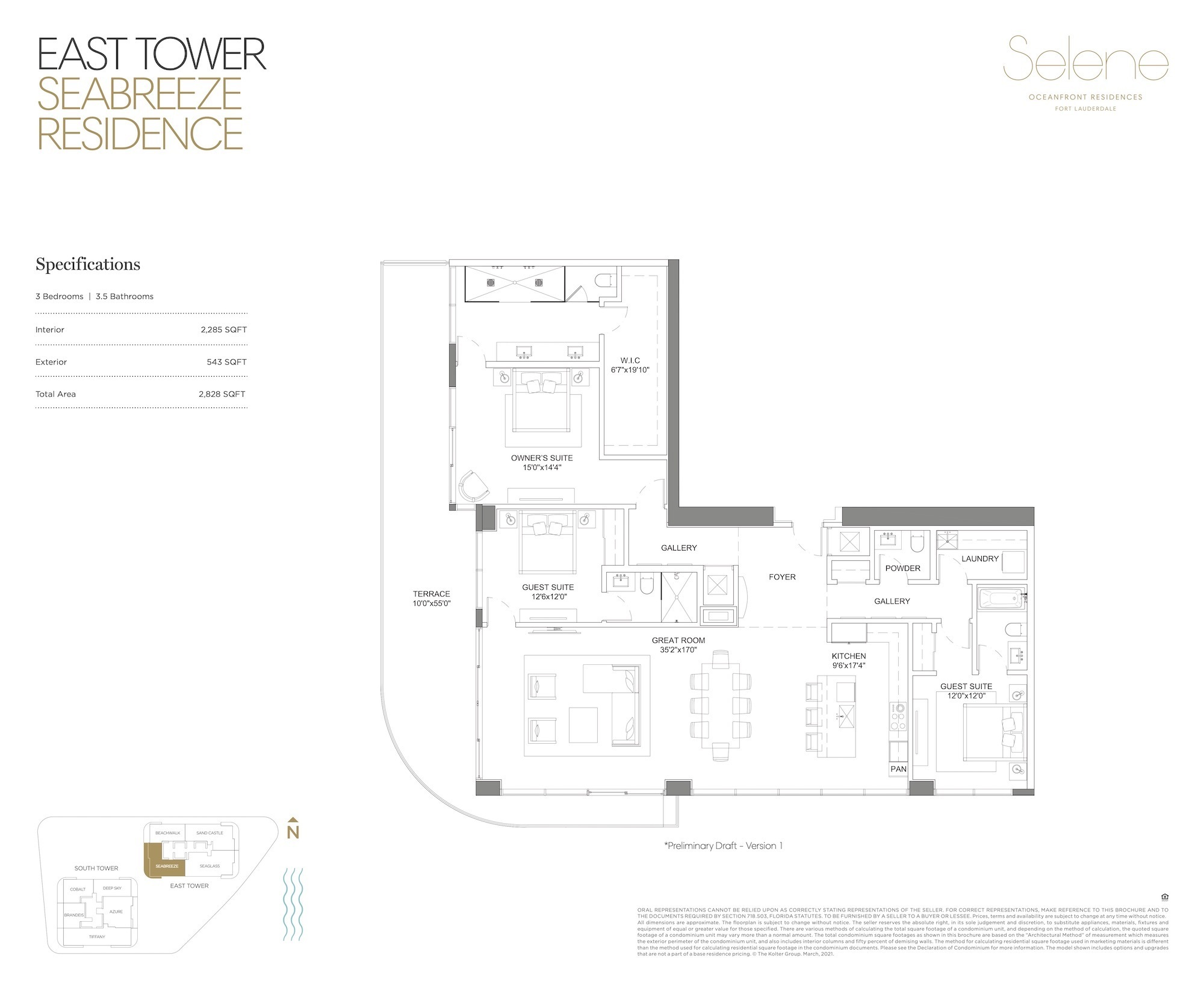 Floor Plan for Selene Floorplans, Seabreeze Residence 