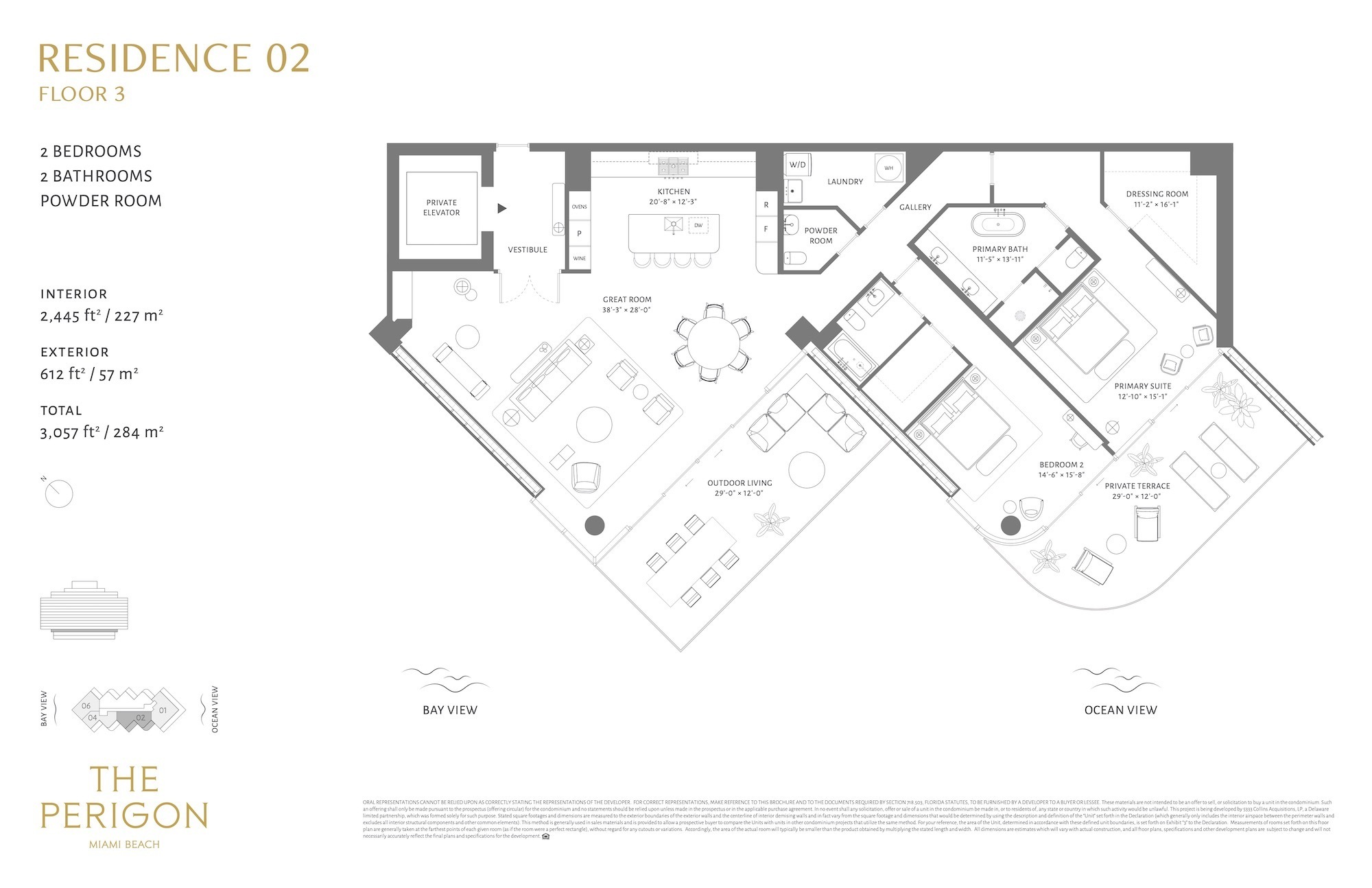 Floor Plan for Perigon Floorplans, Residence 02 Floor 3