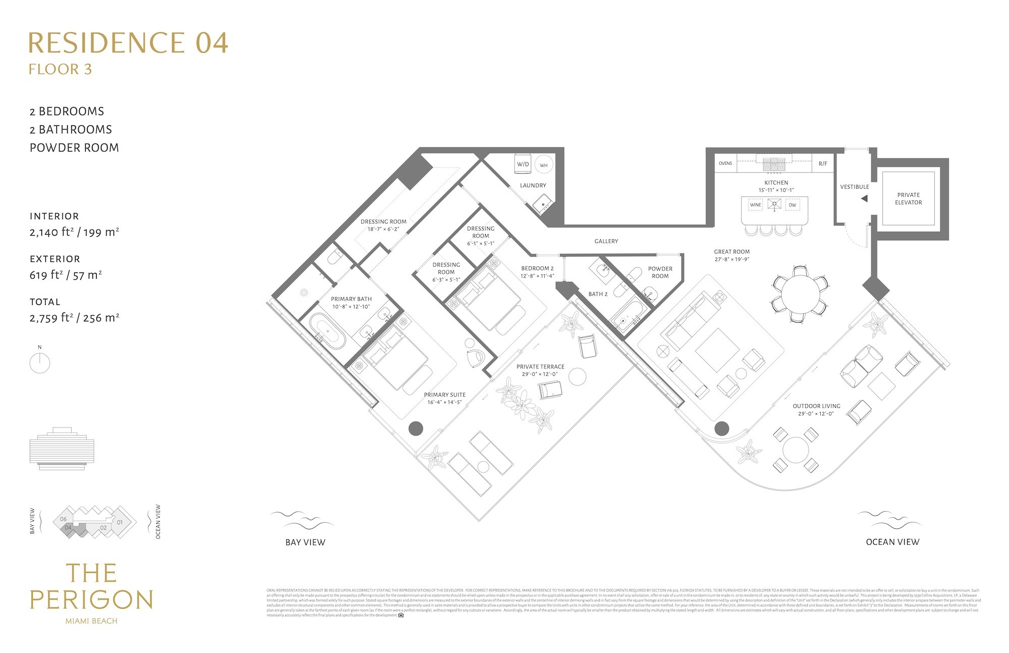 Floor Plan for Perigon Floorplans, Residence 04 Floor 3