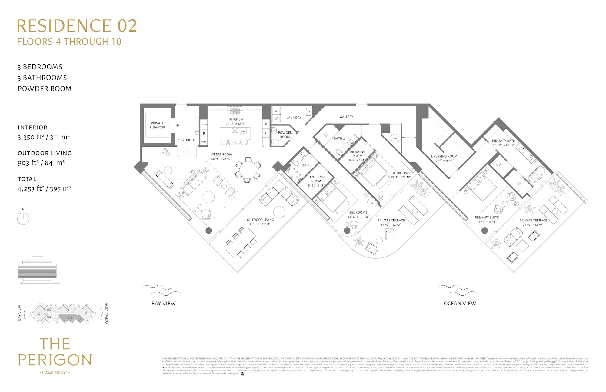 Floor Plan for Perigon Floorplans, Residence 02 Floor 4-10