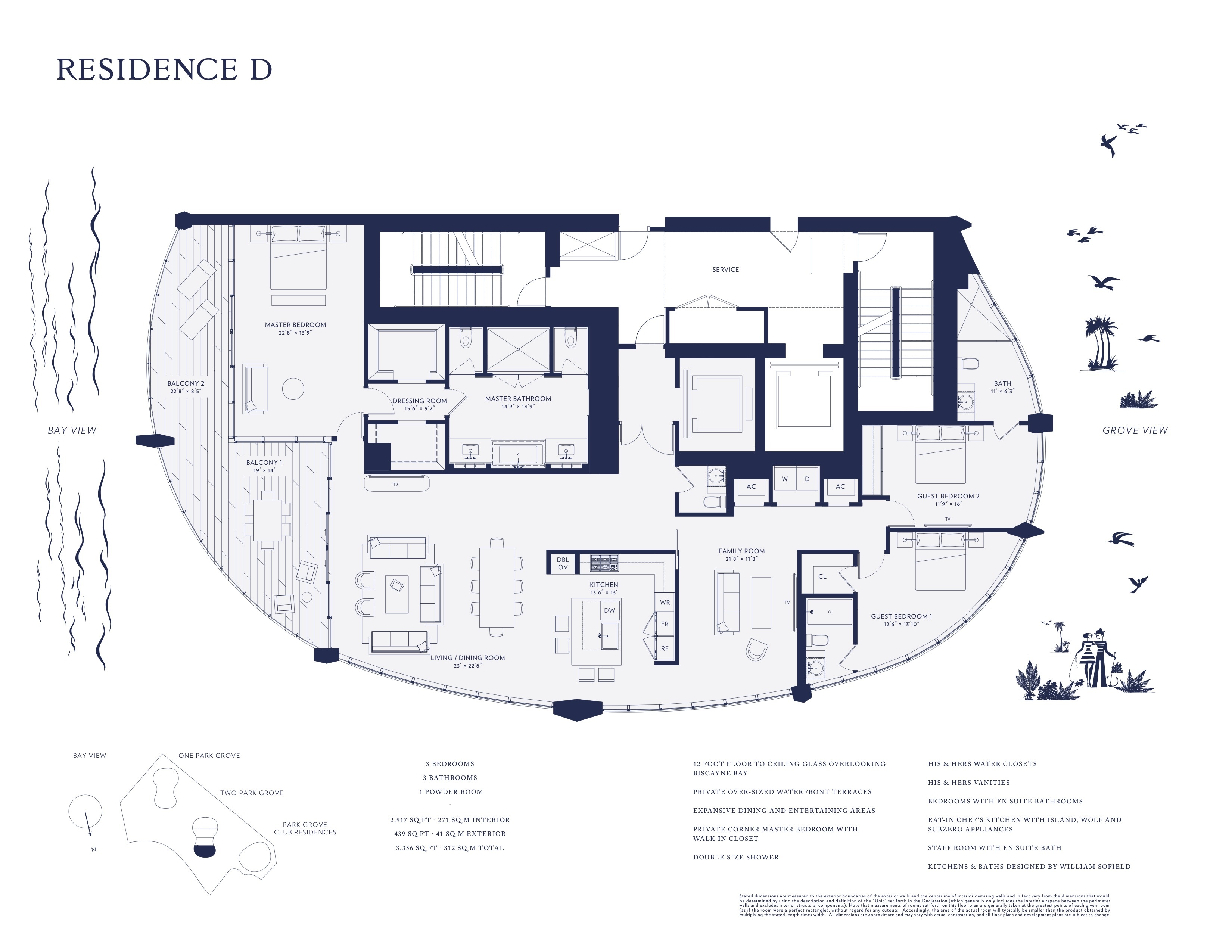 Floor Plan for Park Grove Floorplans, Two Park Grove Residence D 